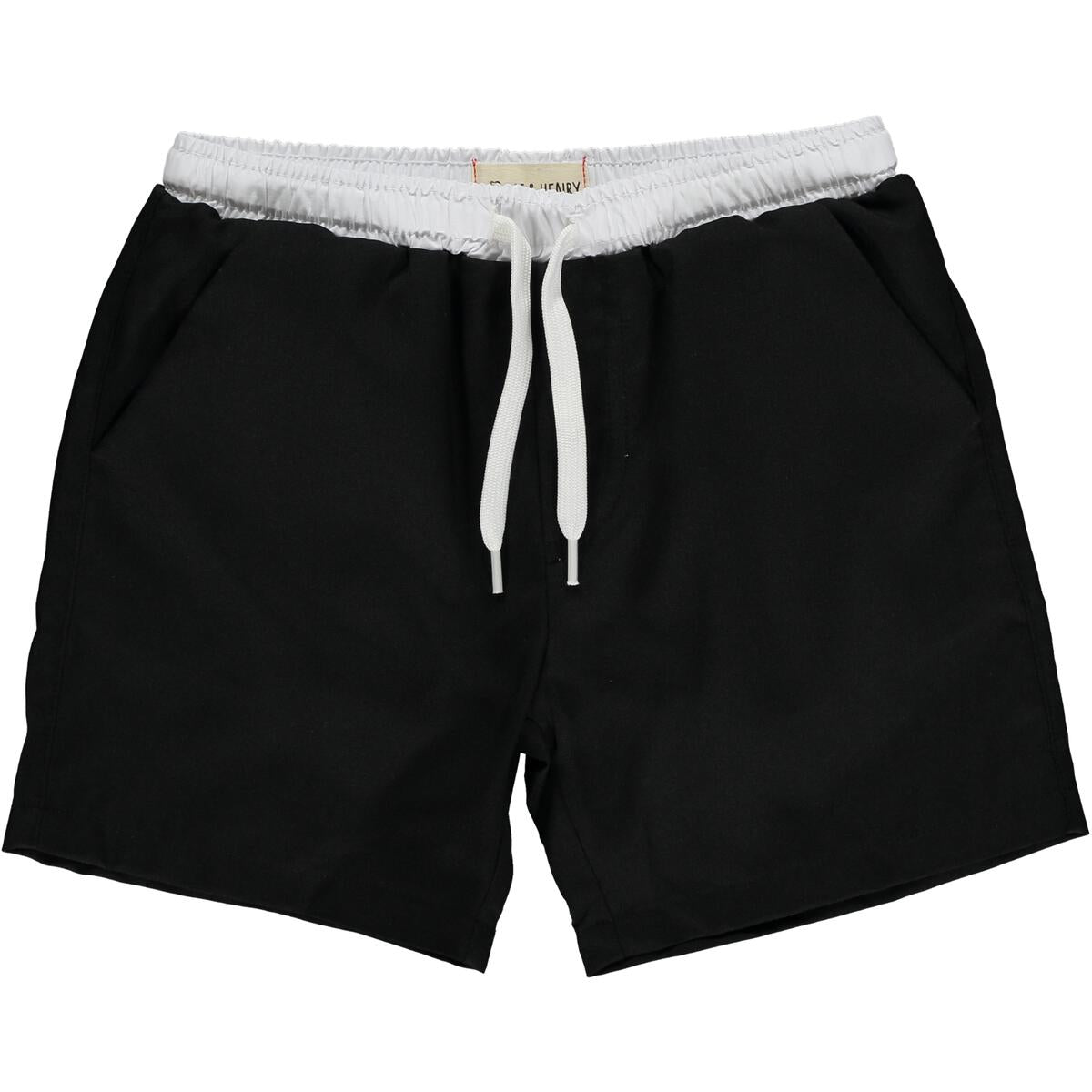 Splash Black/ White Swim Trunks