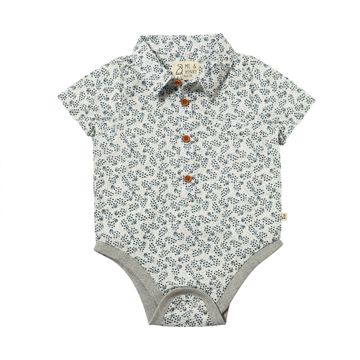 Navy Floral Woven Onsie