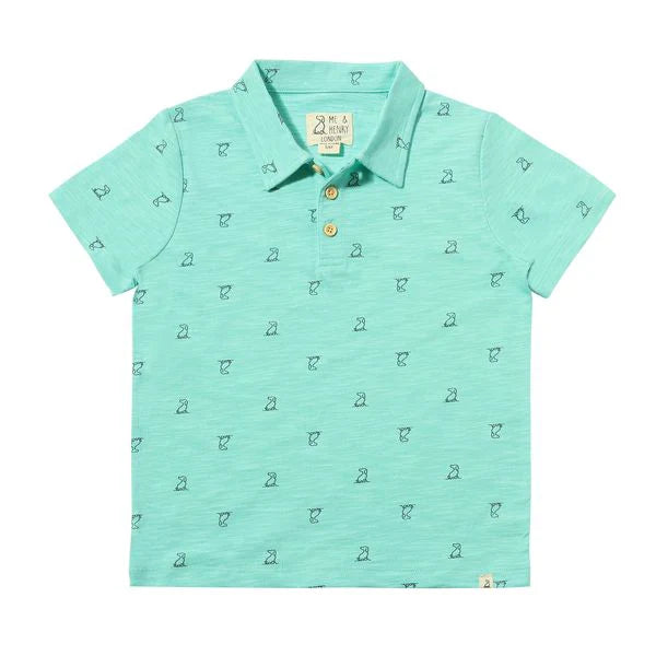 Polo Aqua Henry Print