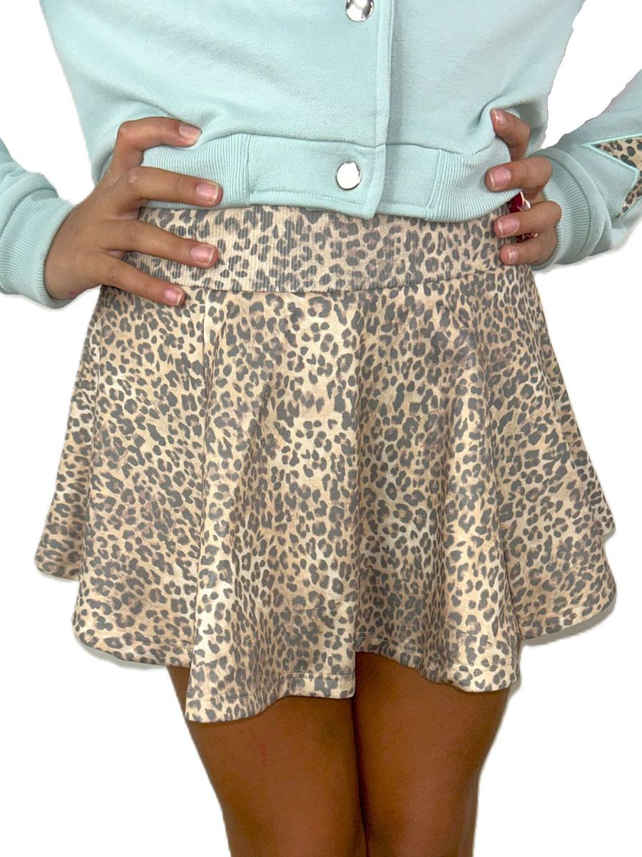 Snimal Print Skort