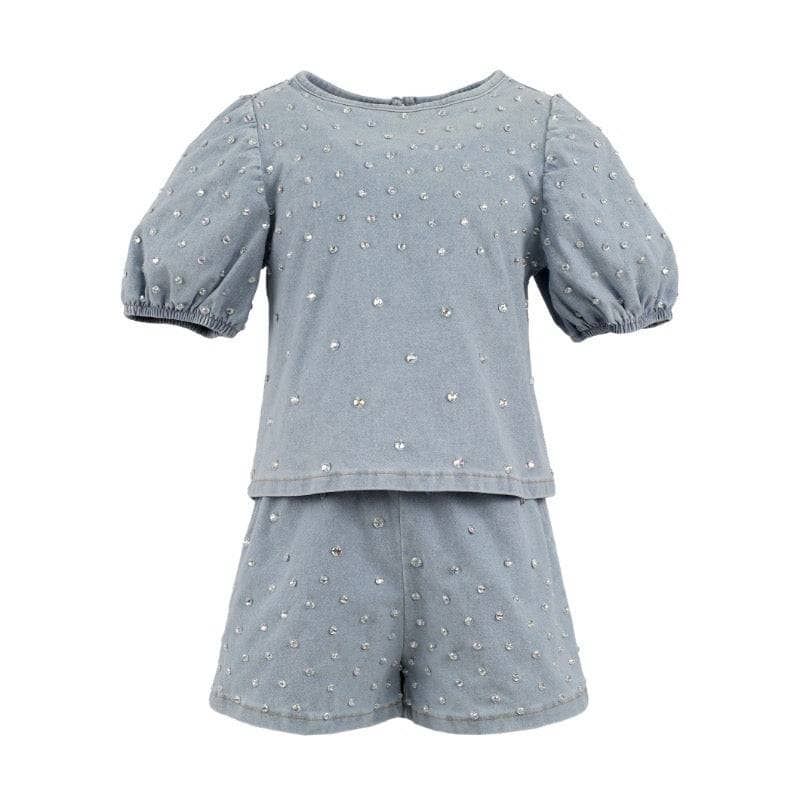 Gem Denim Short Set