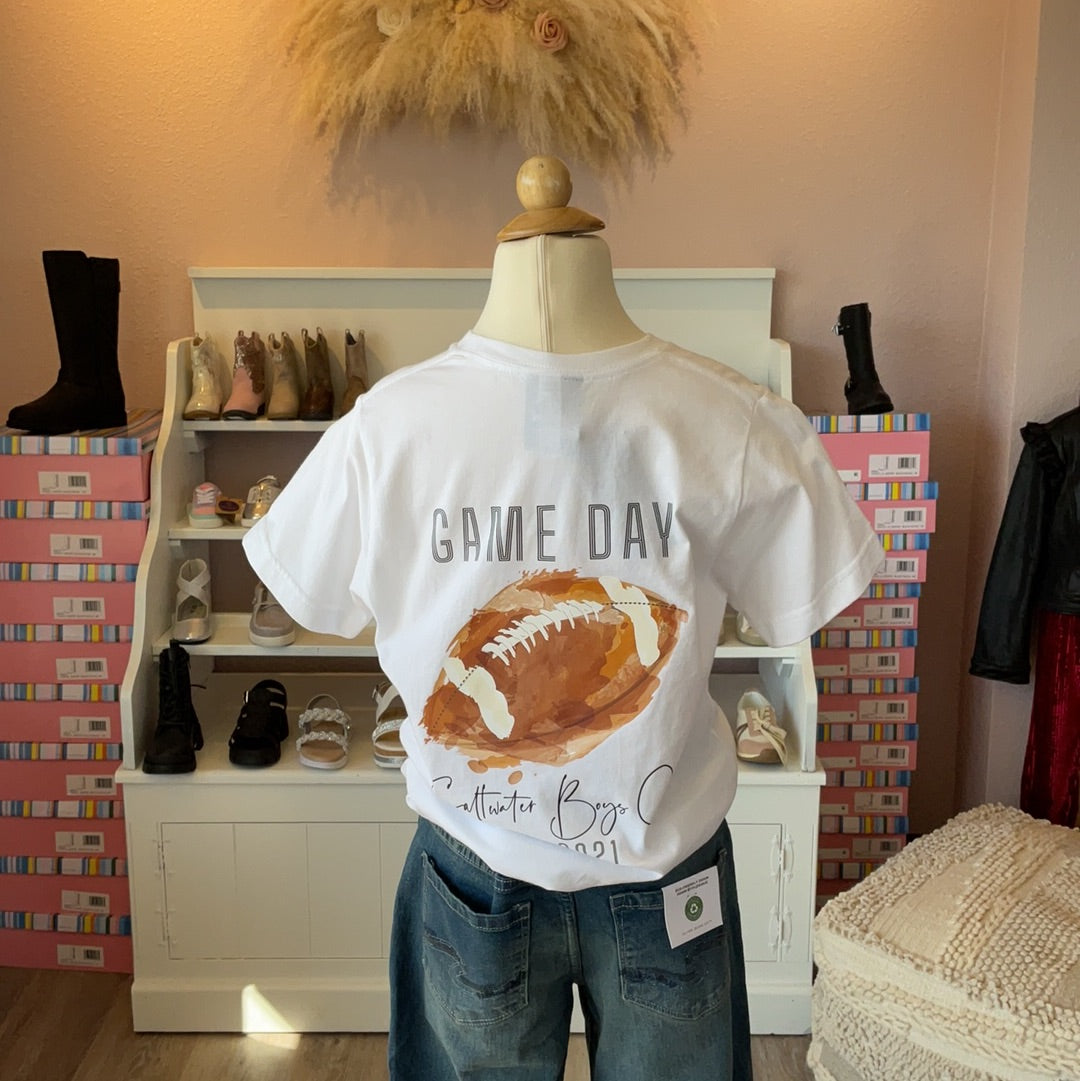 Football Short Sleeve Tee White