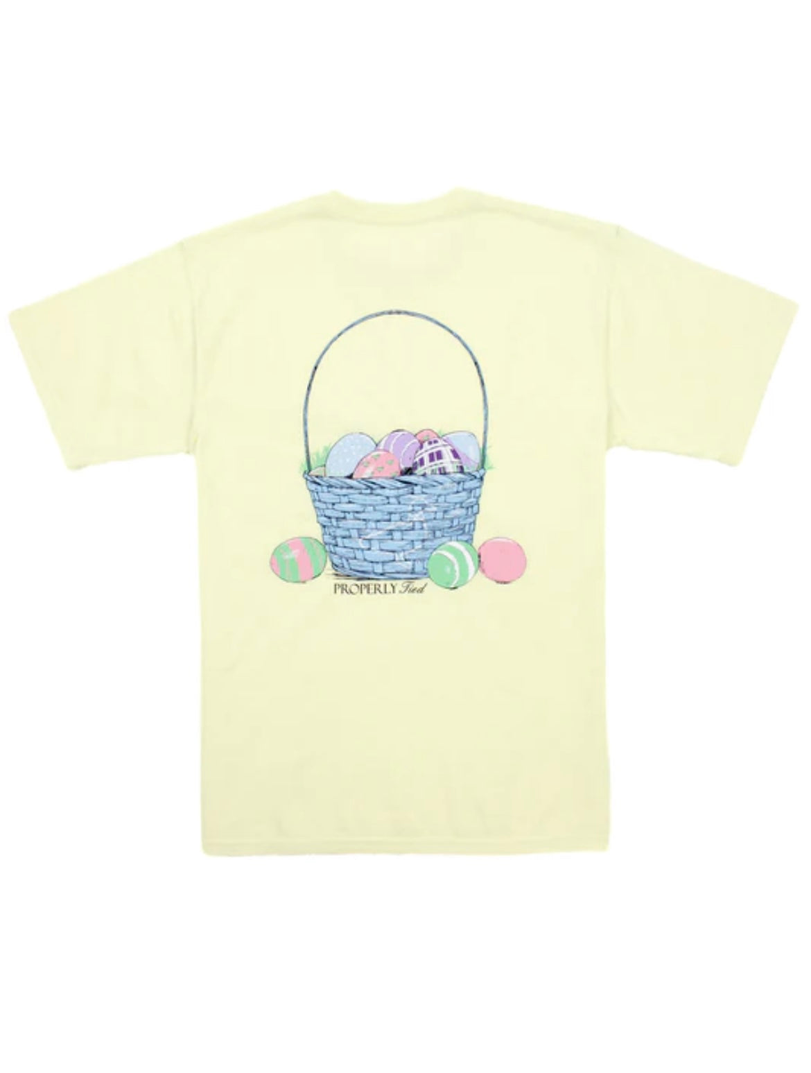 LIGHT YELLOW EASTER BASKET T-SHIRT