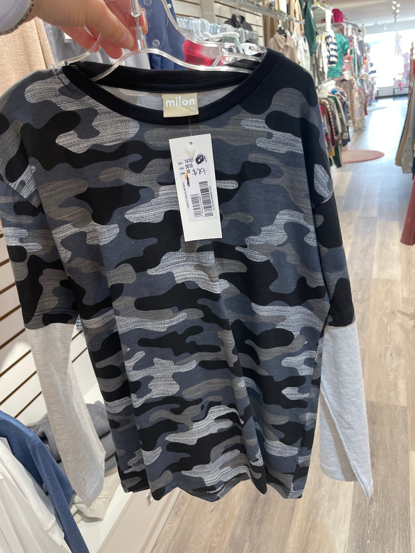 NAVY BLUE CAMO SHIRT