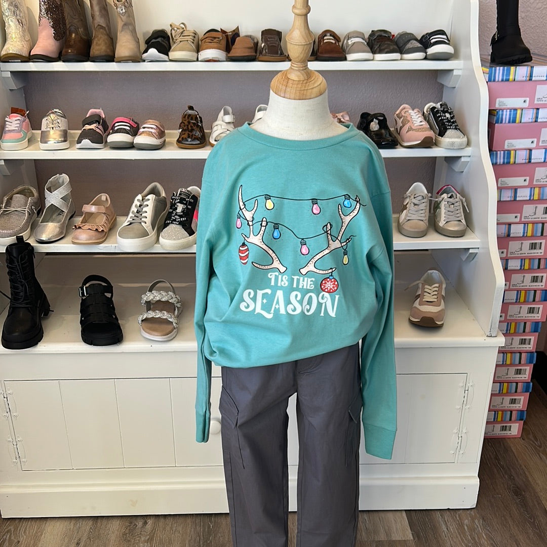 TIS THE SEASON ANTLERS TEE