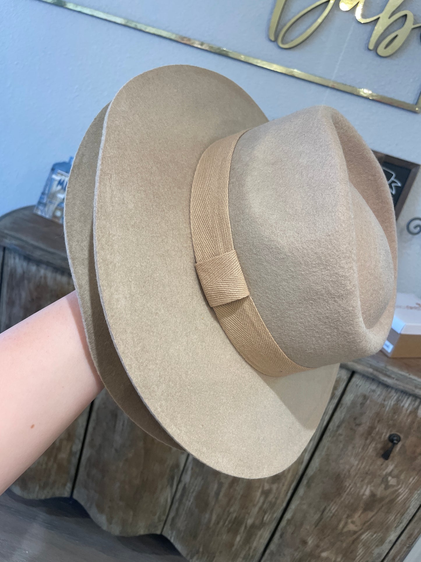 KIDS SEASIDE FEDORA HAT-TAN