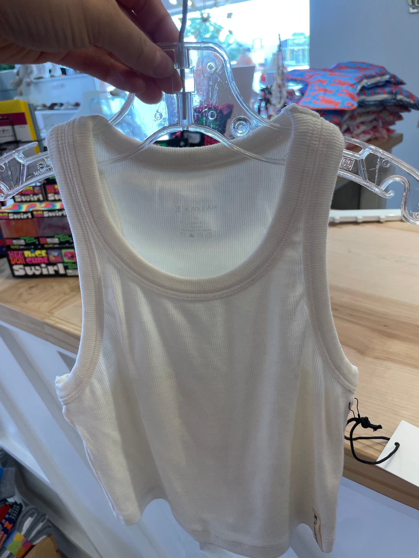 Rayon Rib Racerback Crop Tank