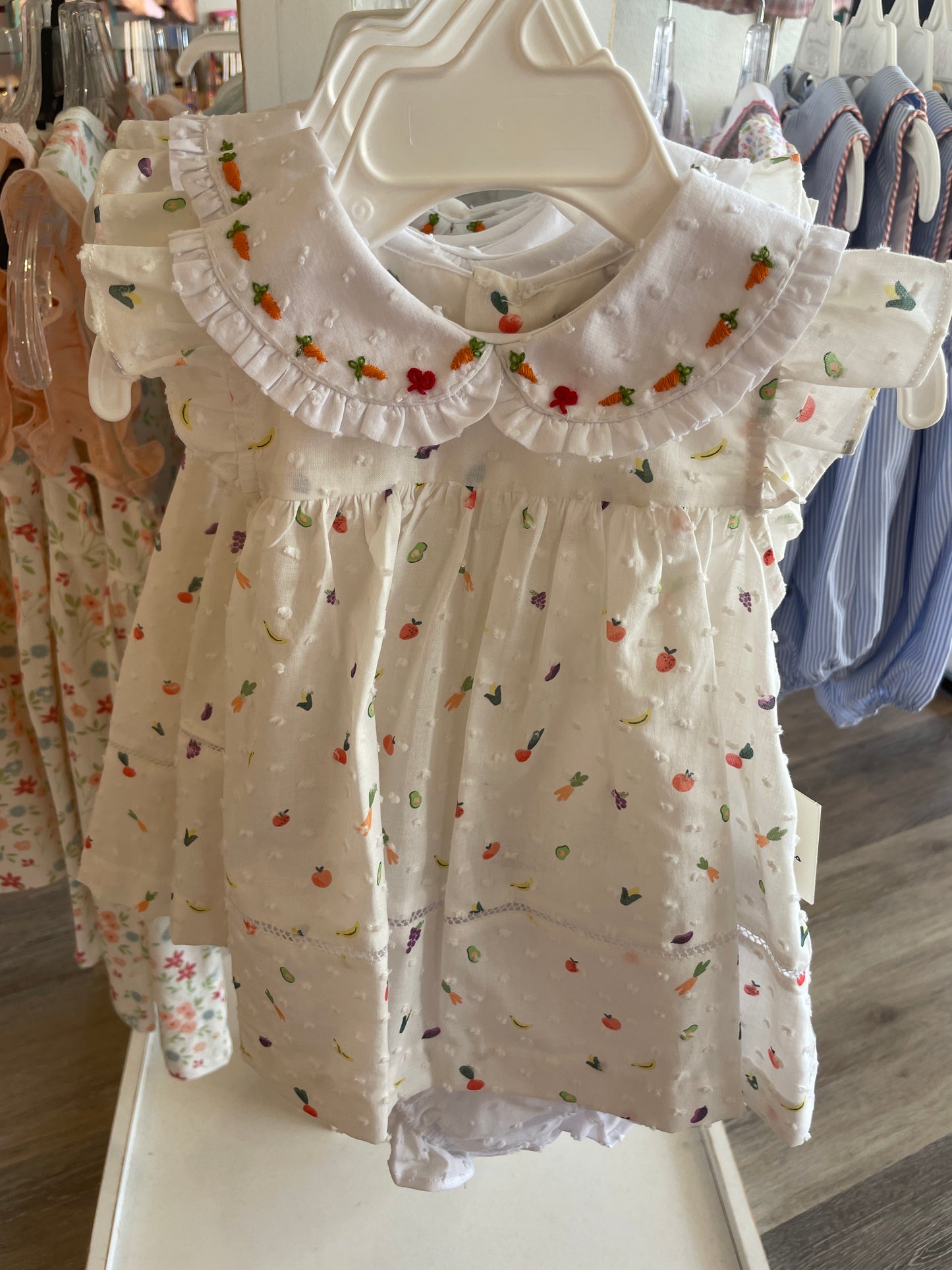 Little Fruits & Veggies Dress W/ Bloomers