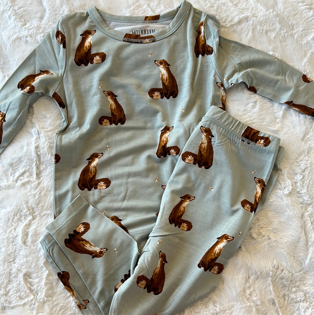 Two piece Pajama stretch Fox Set
