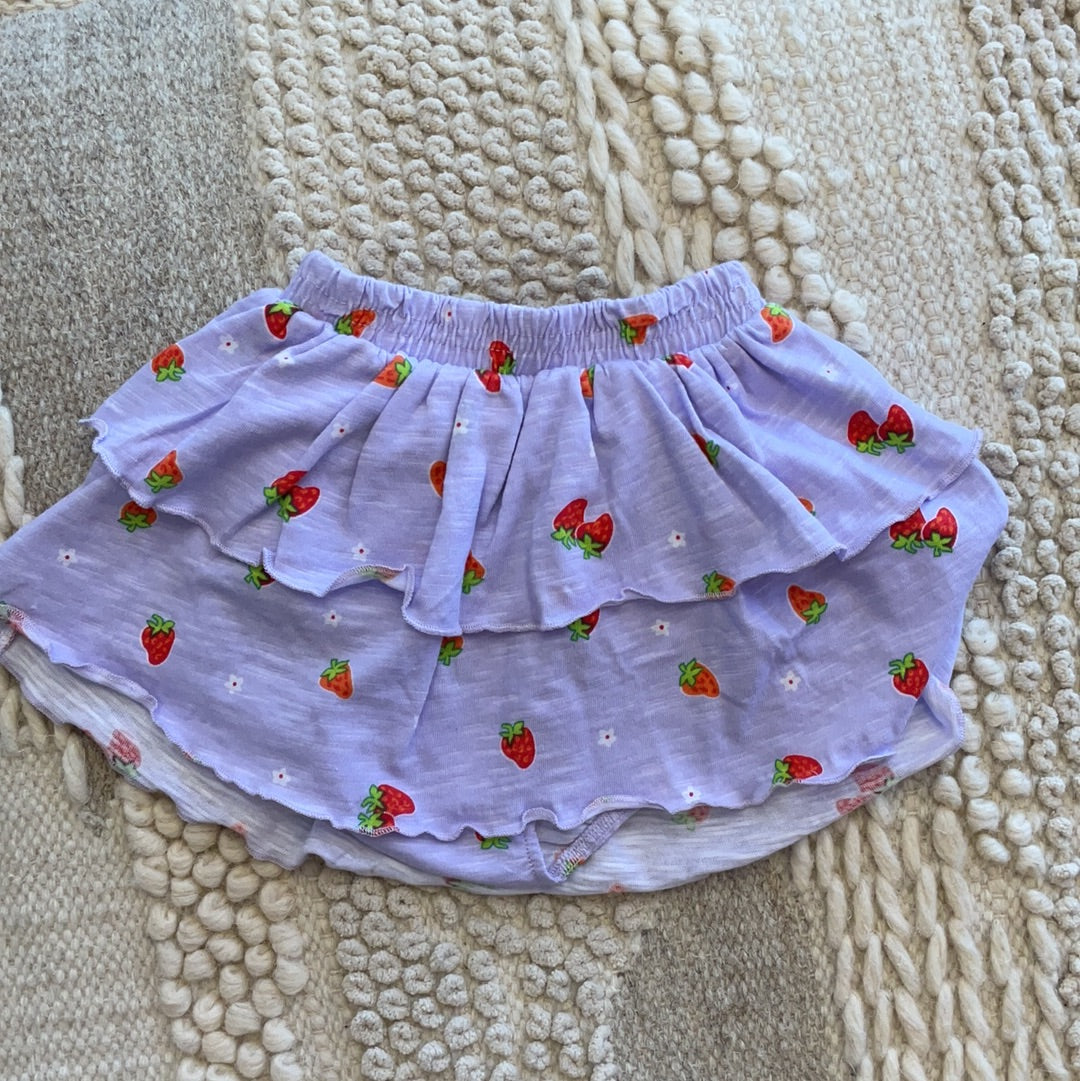 KNIT TIERED SKIRT WASED IRIS