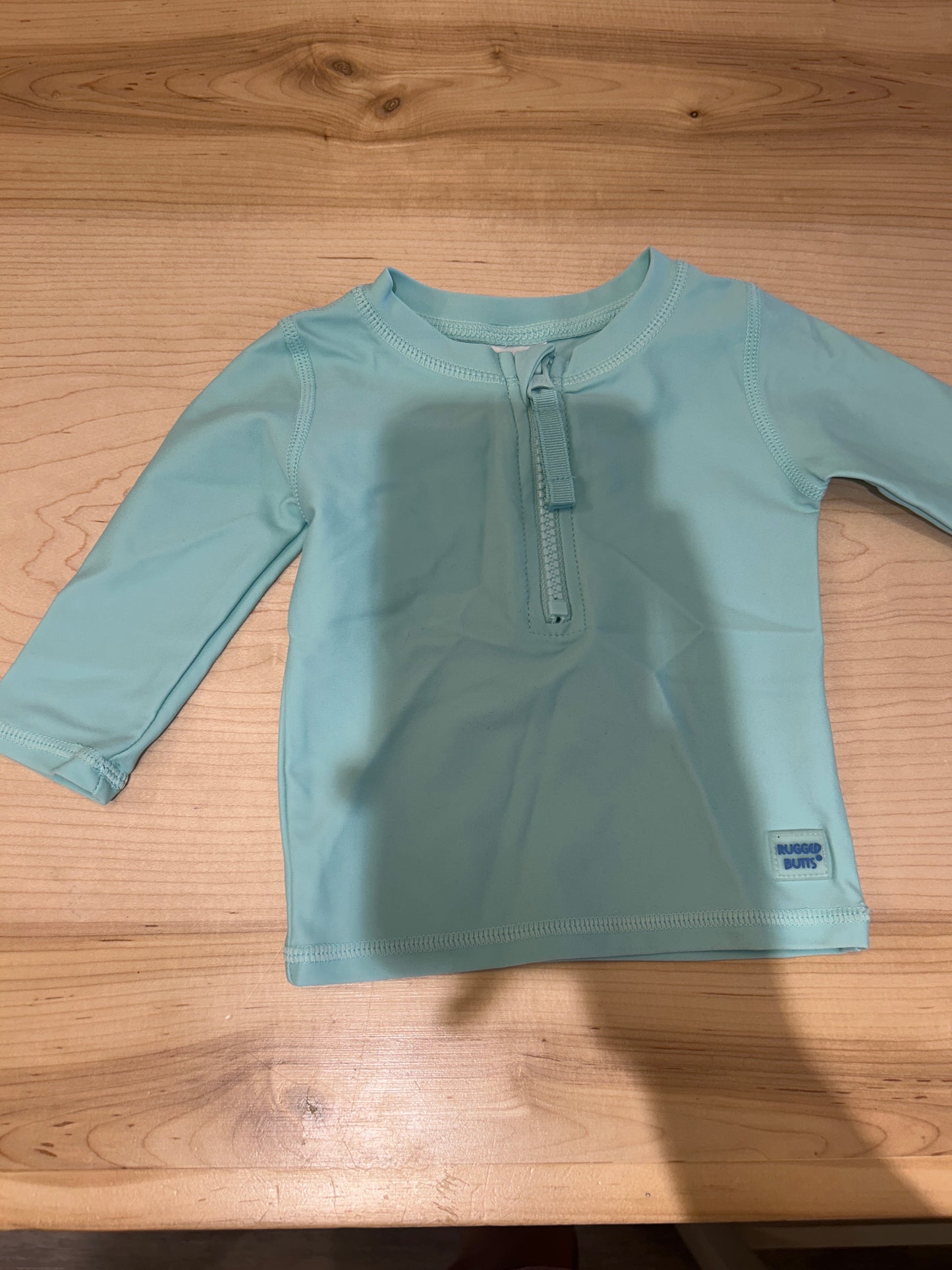 VINTAGE AQUA LONG SLV ZIPPER RASH GAURD