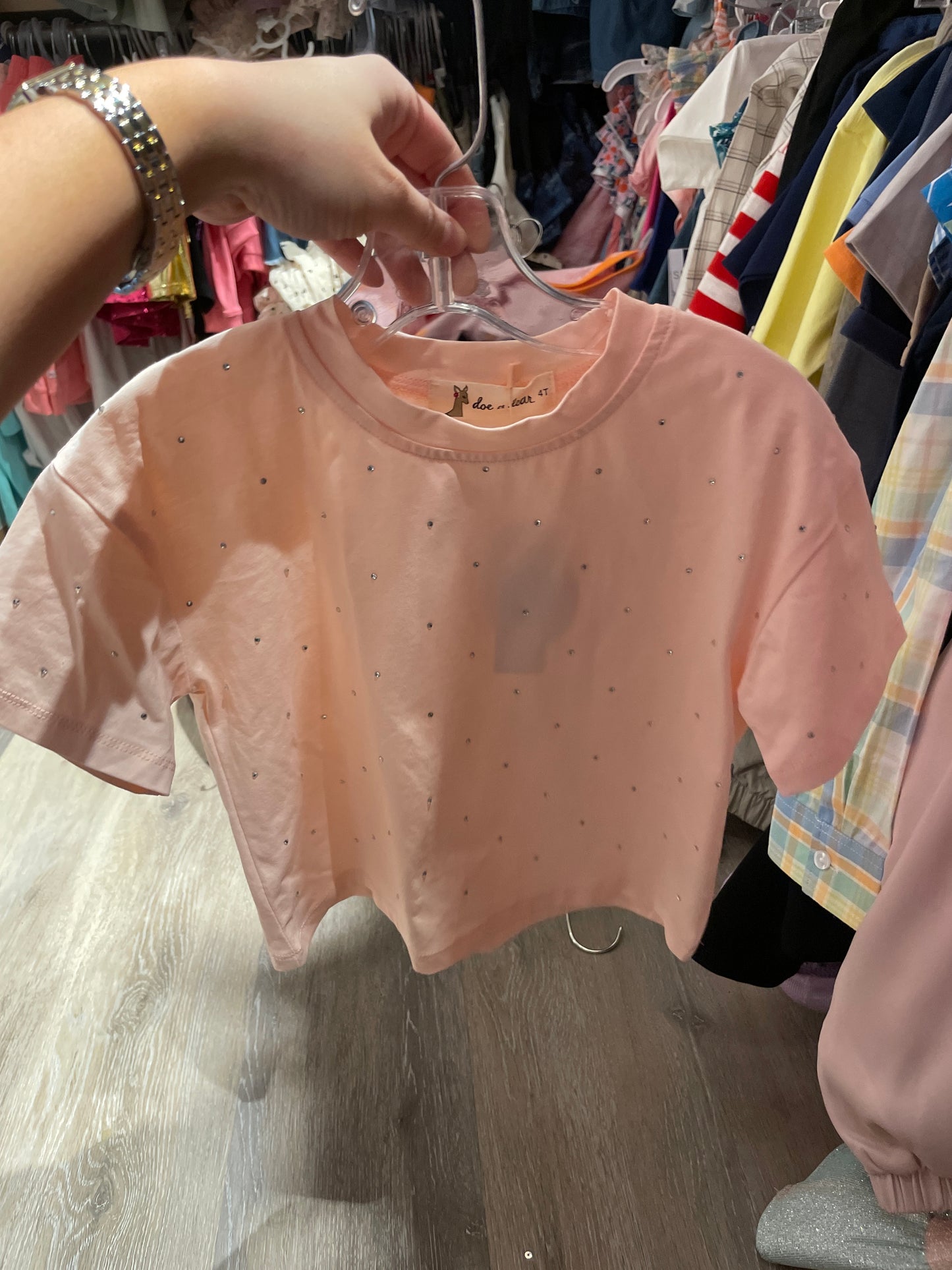 Pink Silver Stone Tee