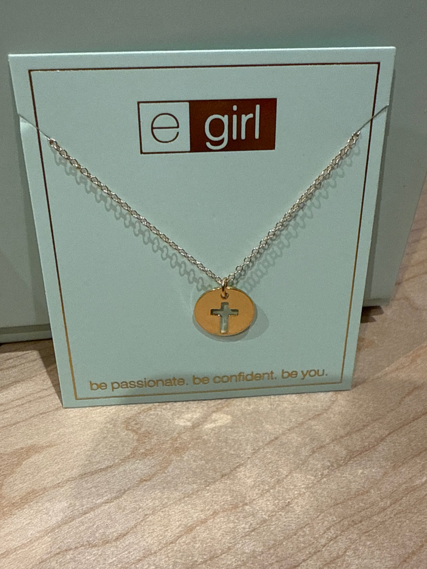 egirl 14" necklace gold - Blessed Gold Disk
