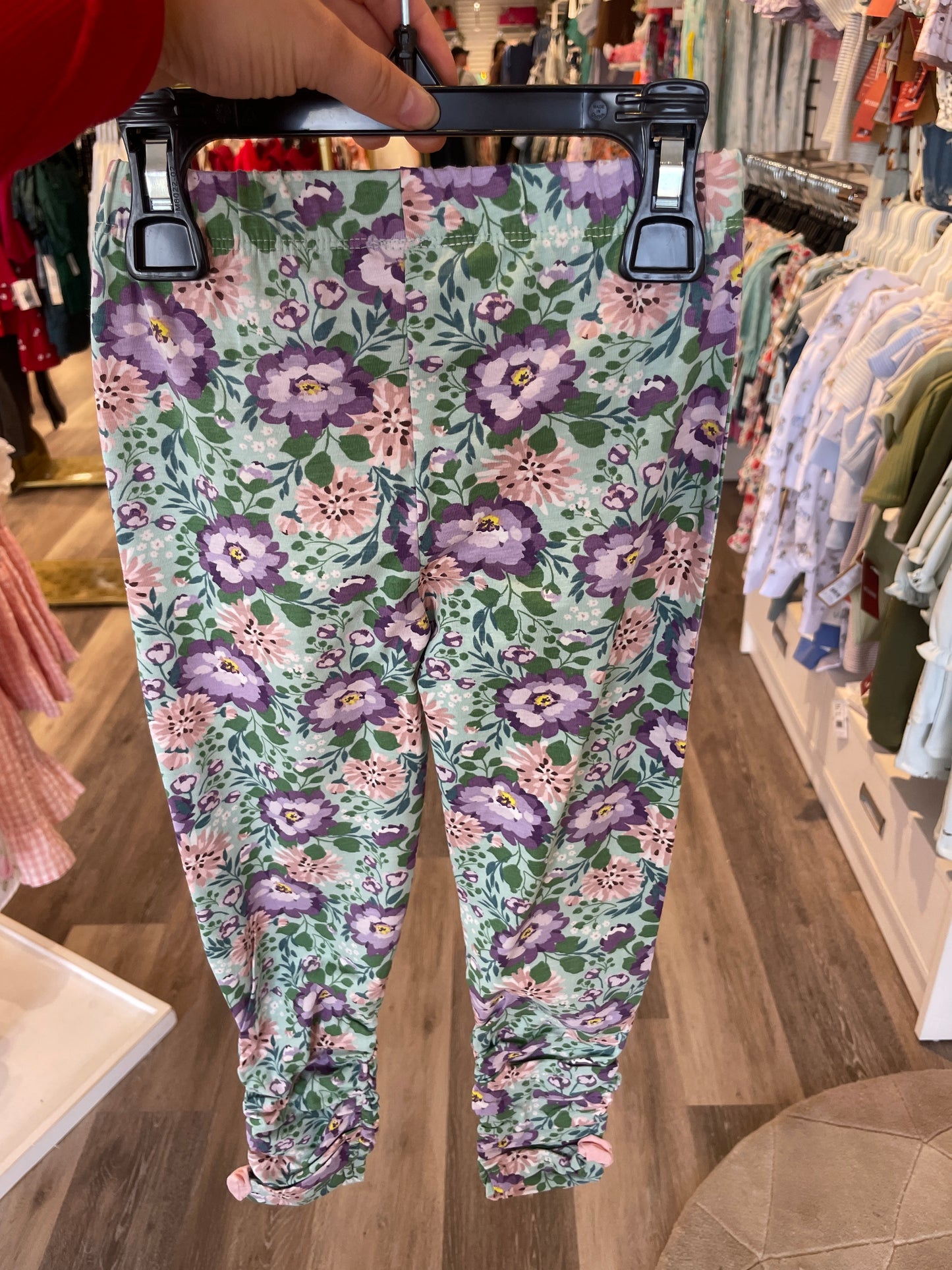 Alpine Floral Baby Ruched Bow Leggings