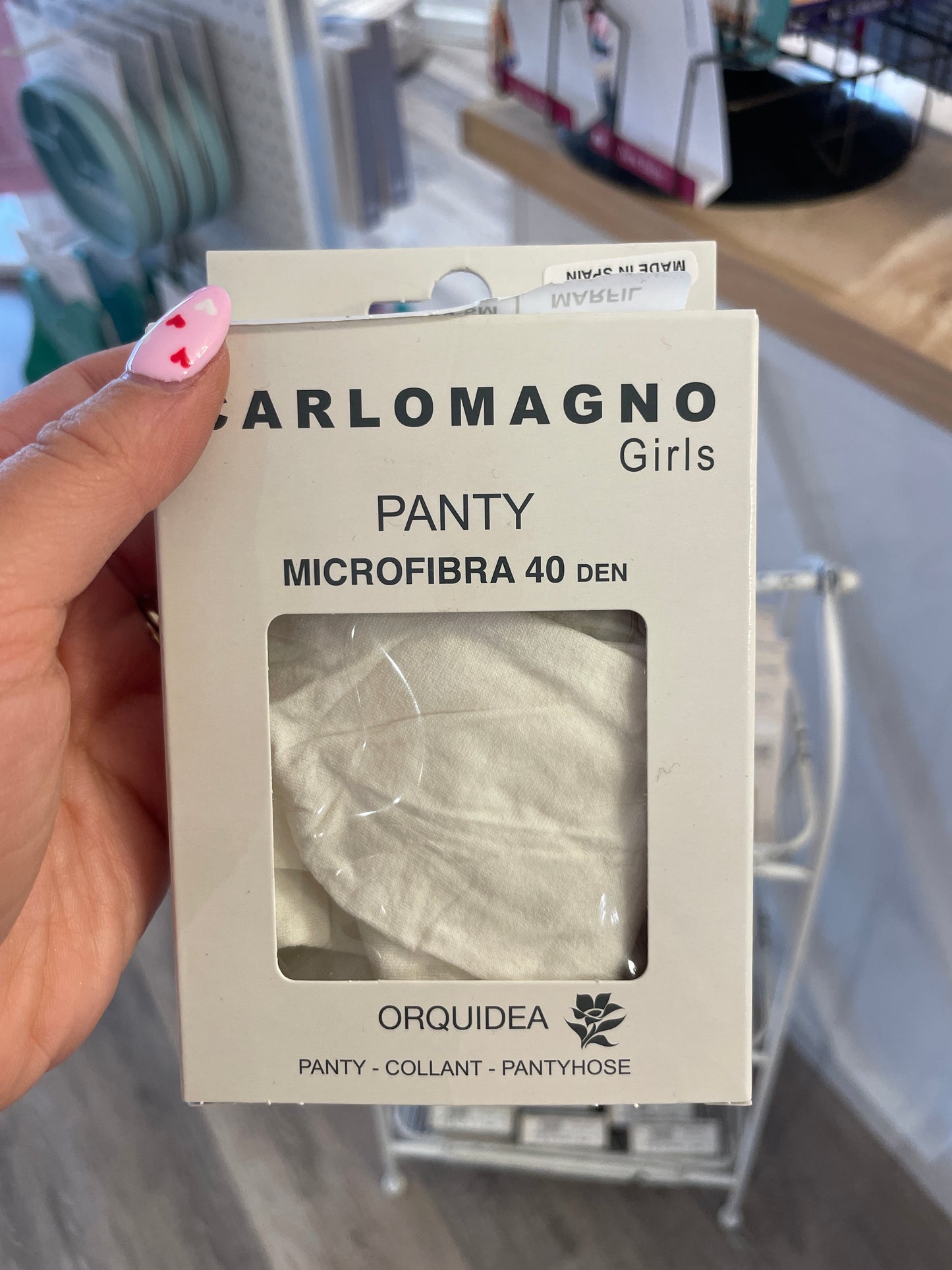 IVORY MICROFIBER TIGHTS