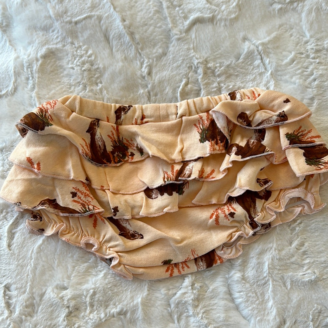 Organic Ruffle Floral Fox Bloomers