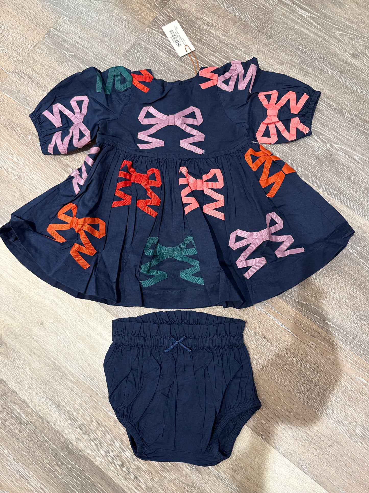 Baby GIrls Brooke Dress Set- Multi Bow Applique