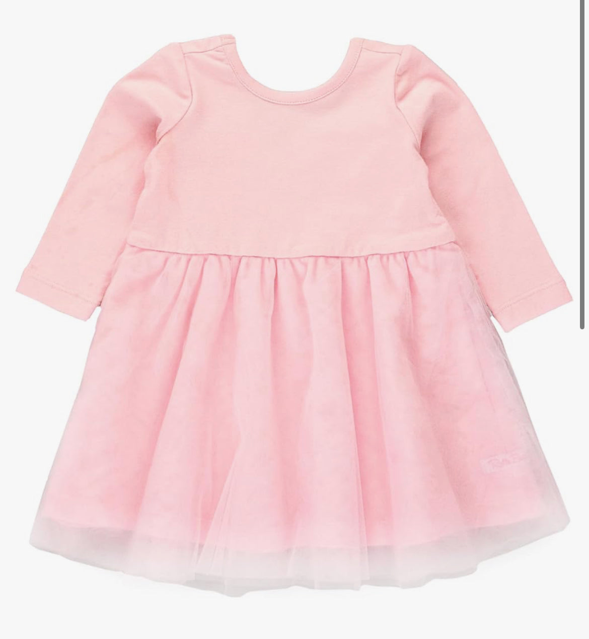 Pink LS Tulle Twirl Dress