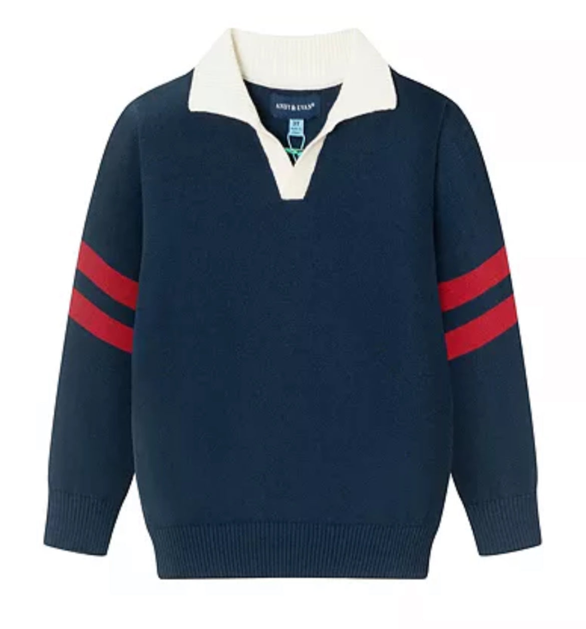 Navy Collared Sweater
