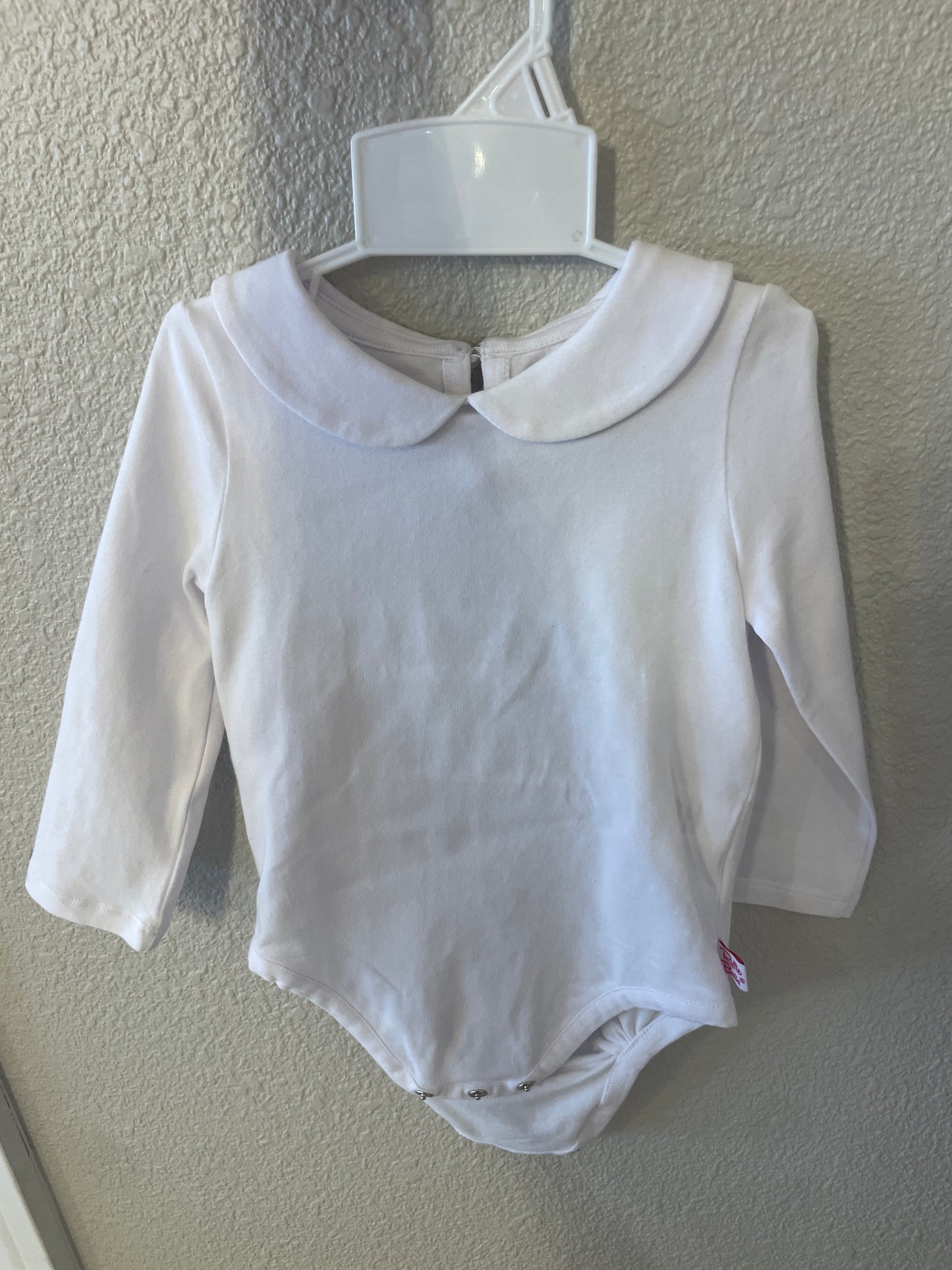 White Peter Pan Collar Bodysuit
