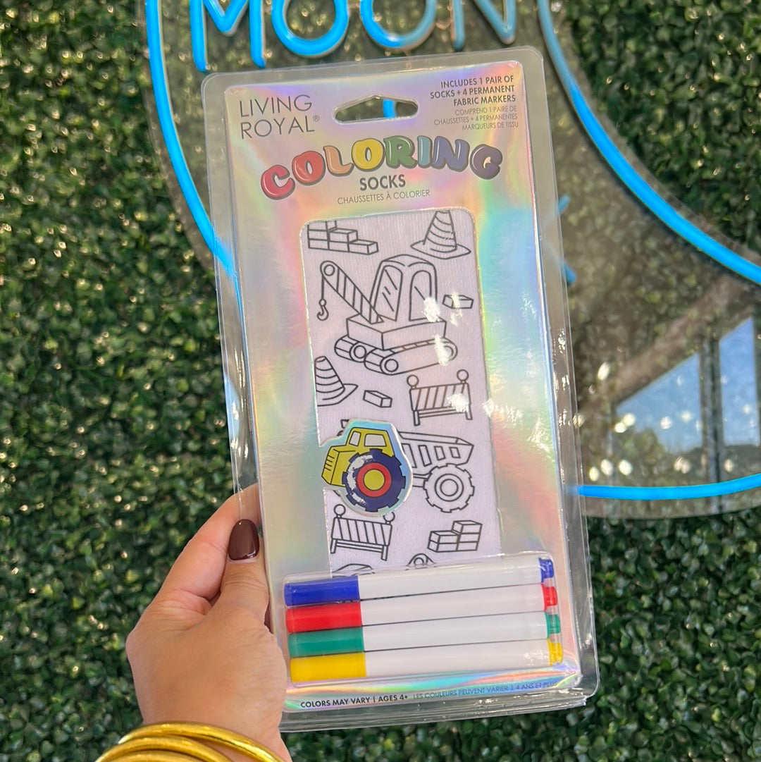 TRACTOR ZONE COLORING SOCKS