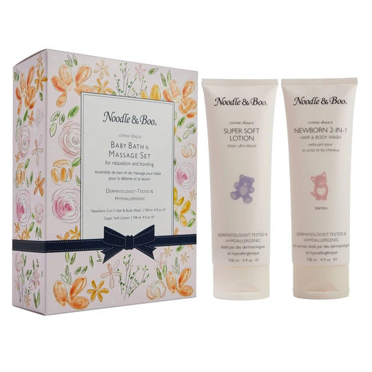 Baby Bath & Massage Gift Set - Flowers