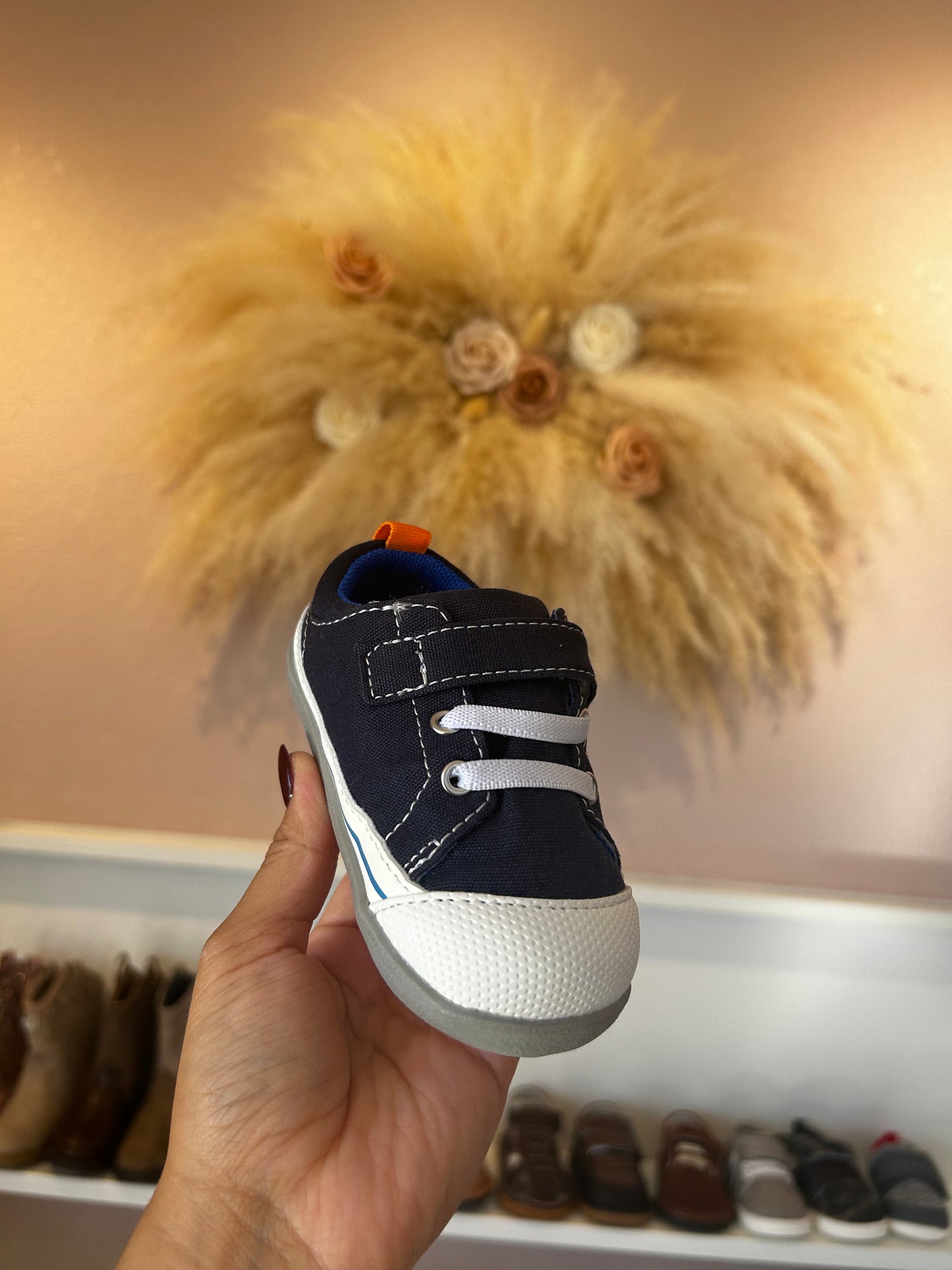 STEVIE II INF NAVY CANVAS