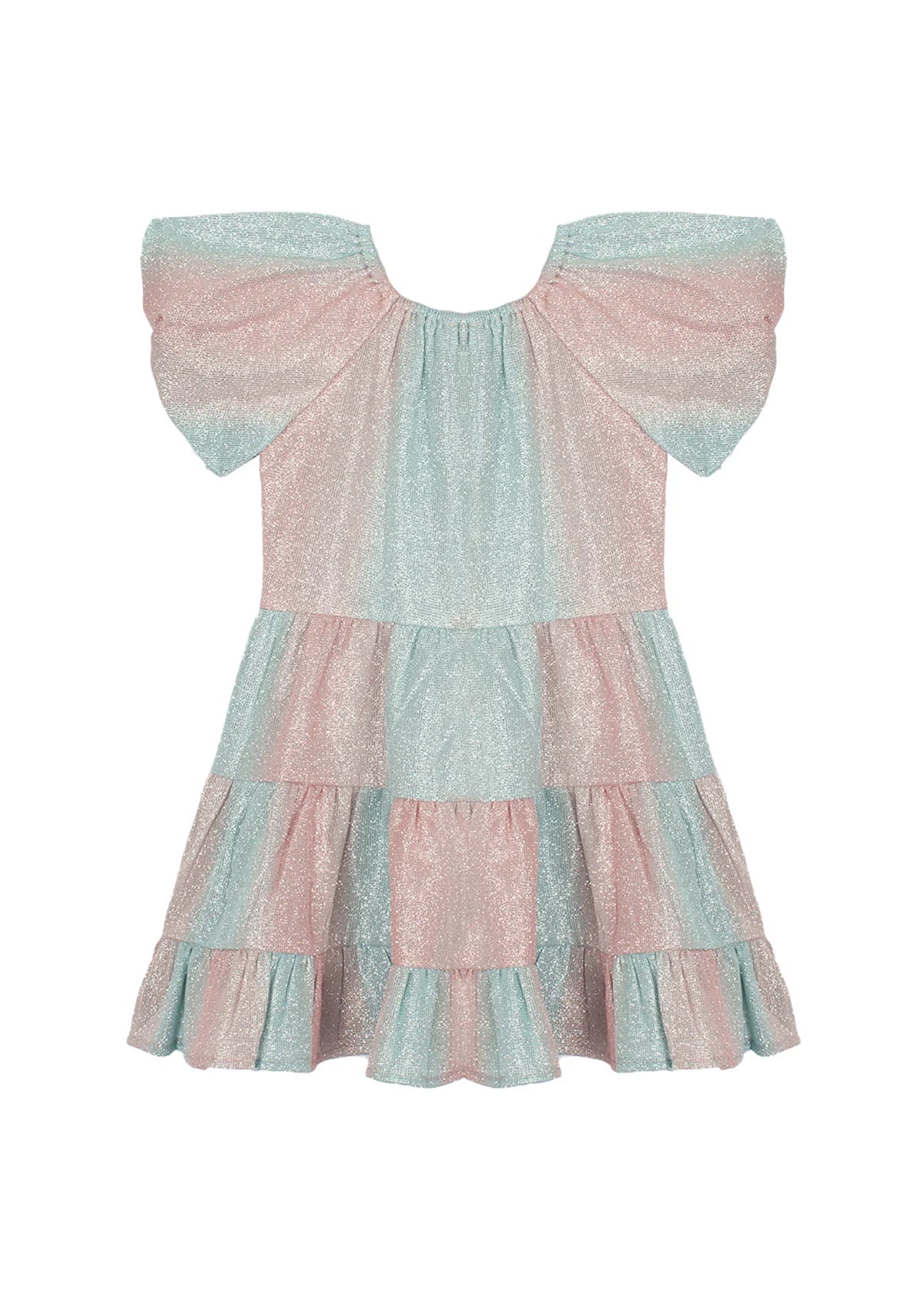 Cotton Candy Shimmer 3 Tier Dress