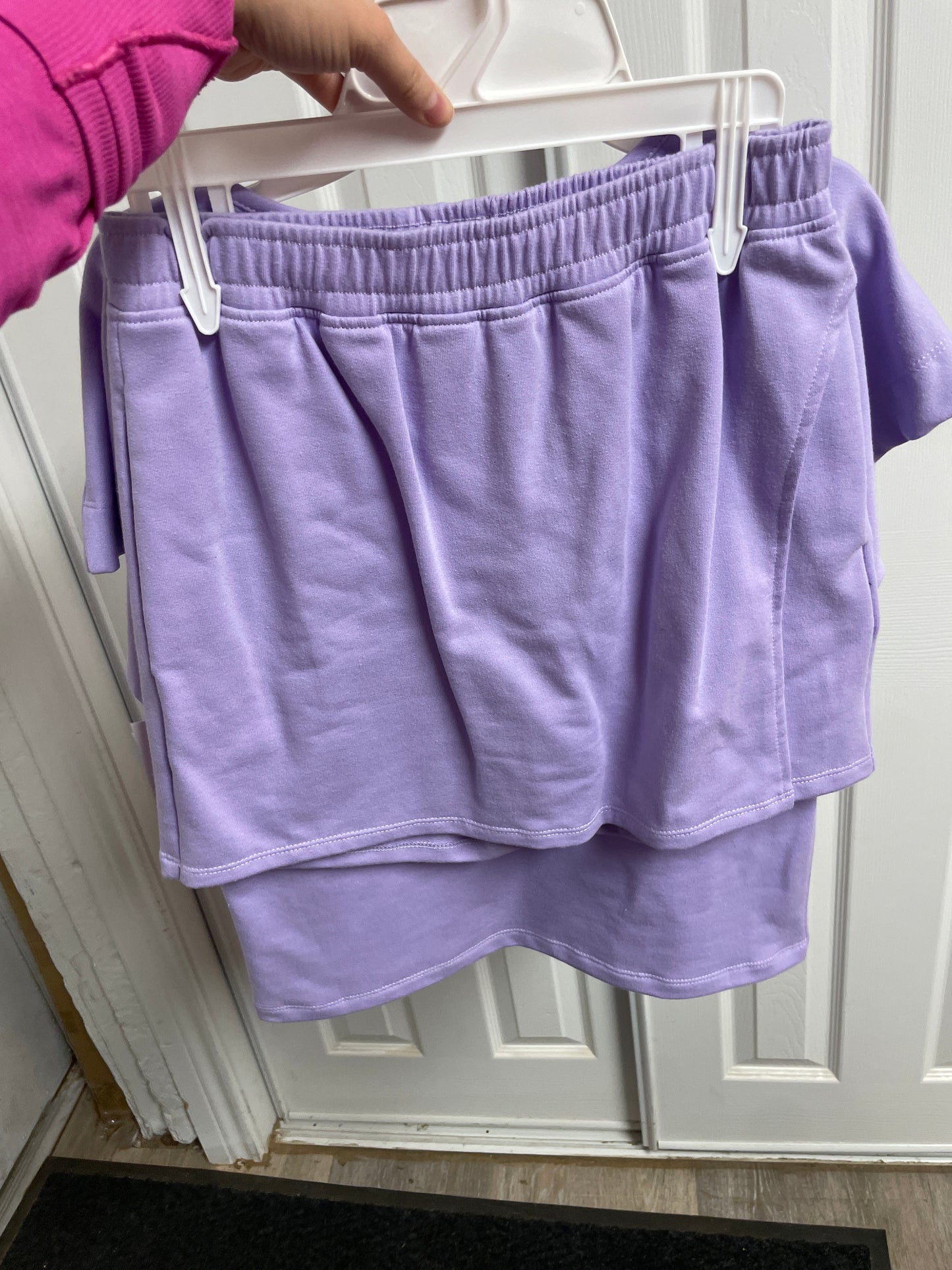 SARA PURPLE TWO PIECE SKIRT AND SHIRT