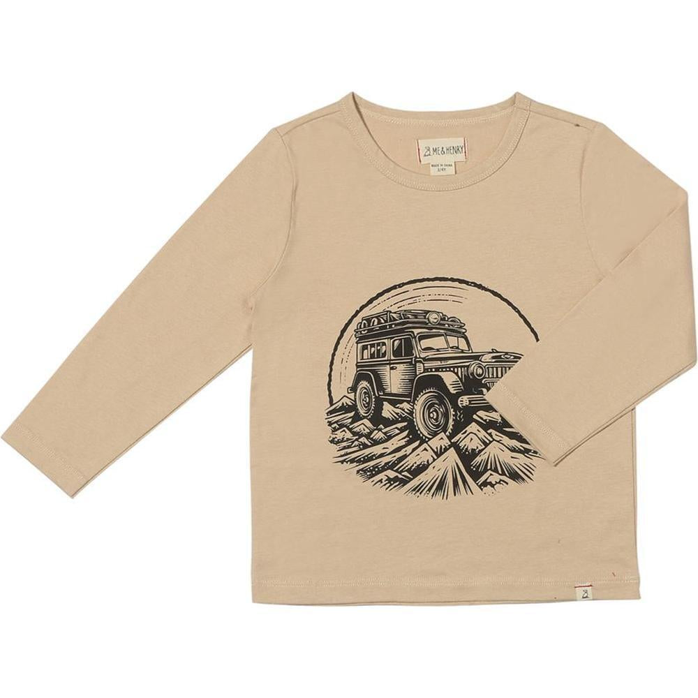 Tan Jeep Print Long Sleeve