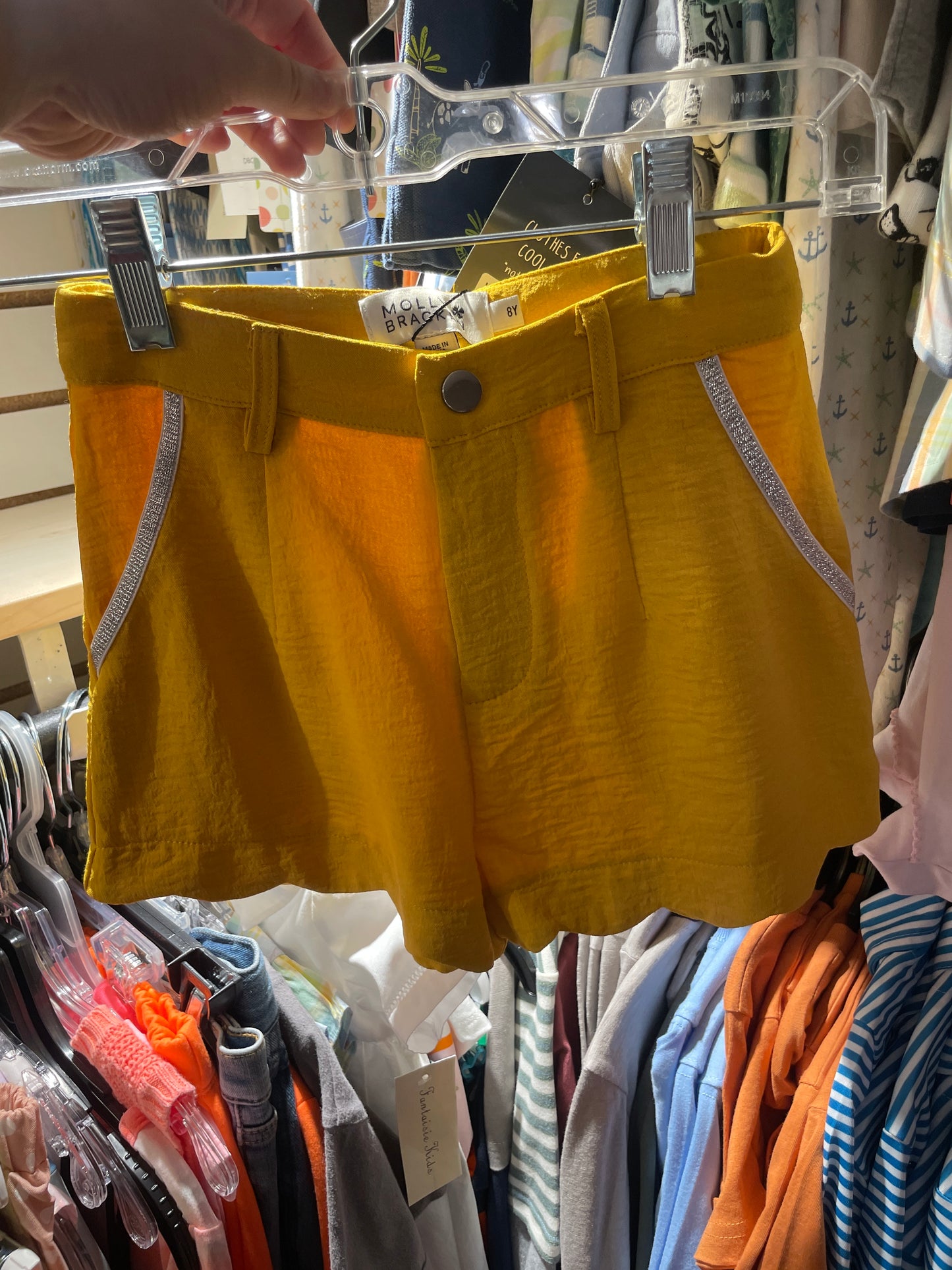 Yellow Mango Woven Shorts