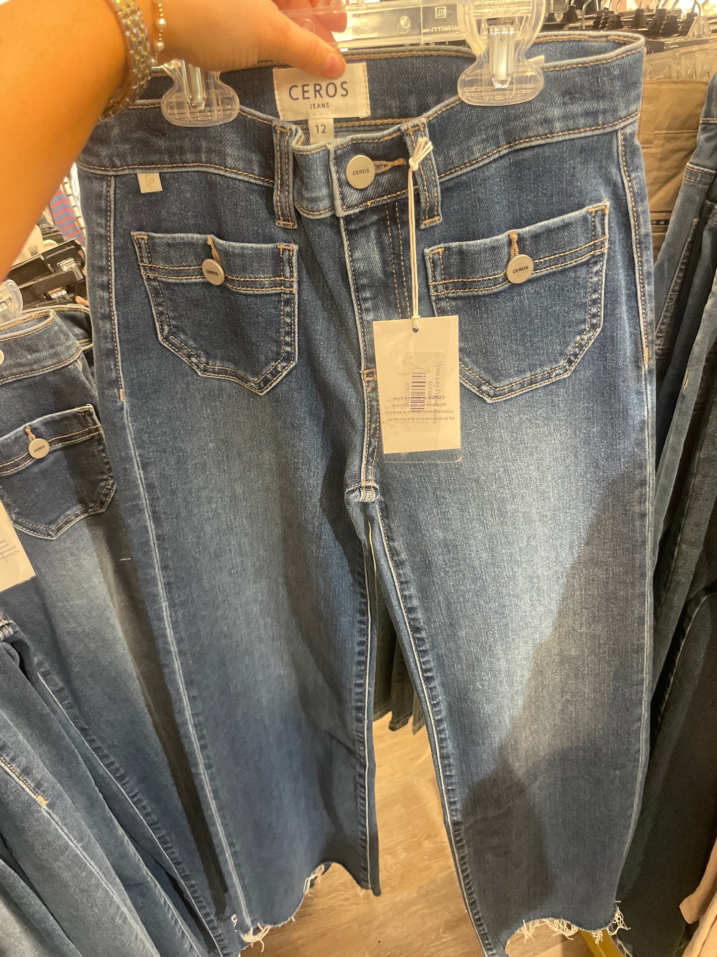 Wide Leg Pocket Jeans