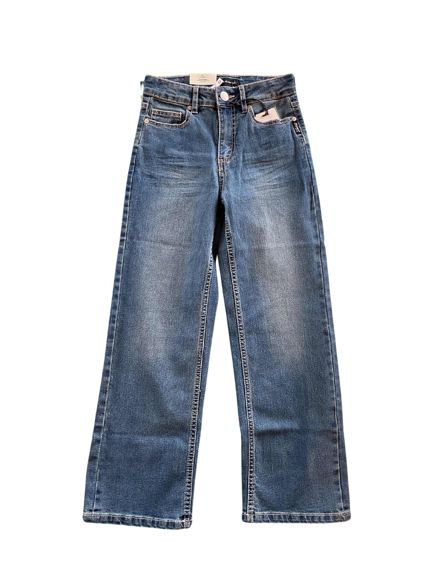 CARA MEDIUM WASH HIGH RISE WIDE LEG DENIM PANTS