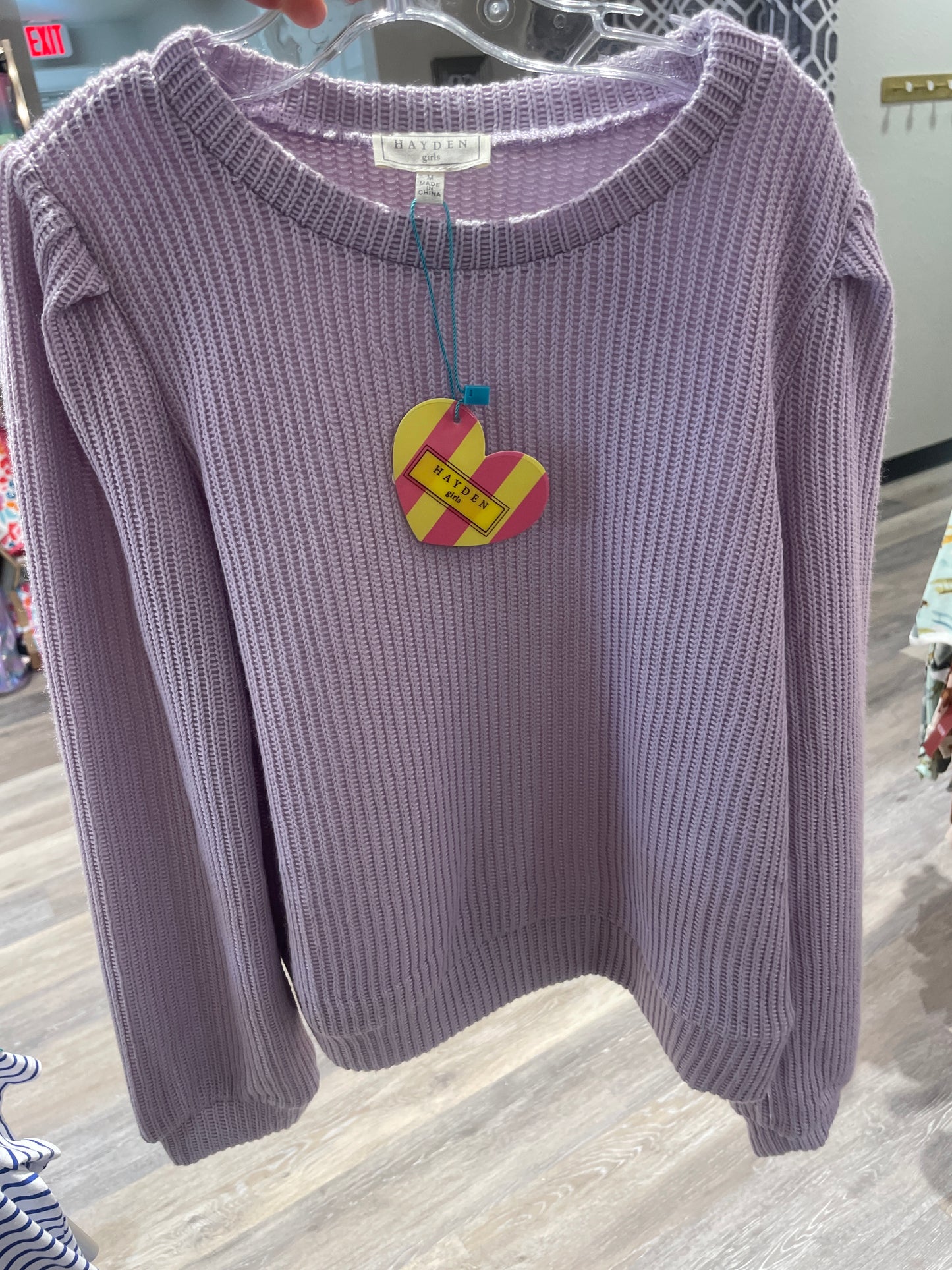 Pastel Purple Knit Sweater