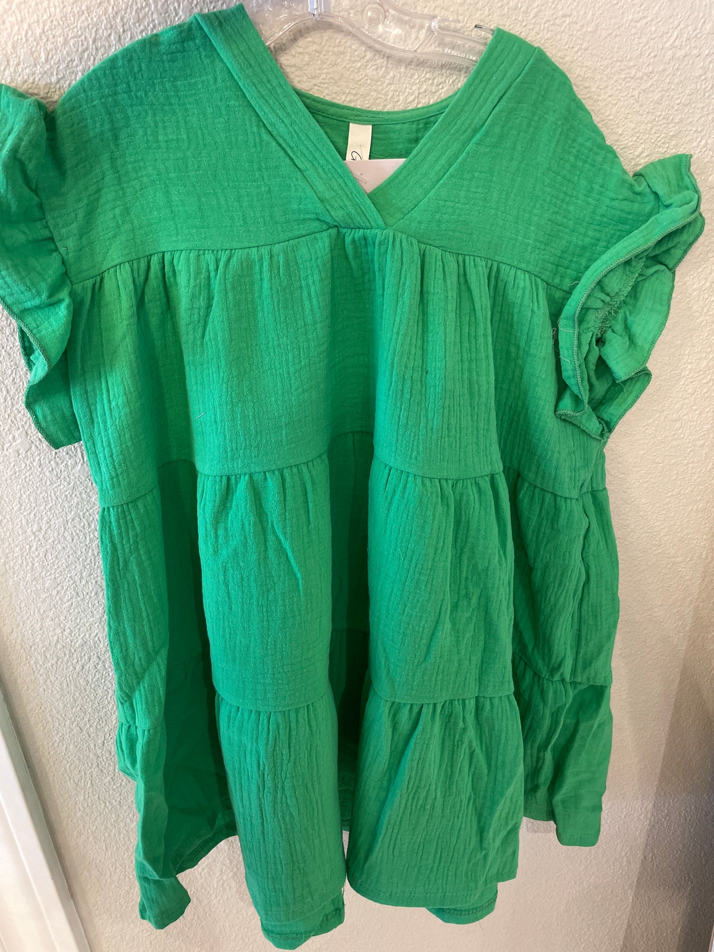 Ruffle Sleeve Gauze Dress