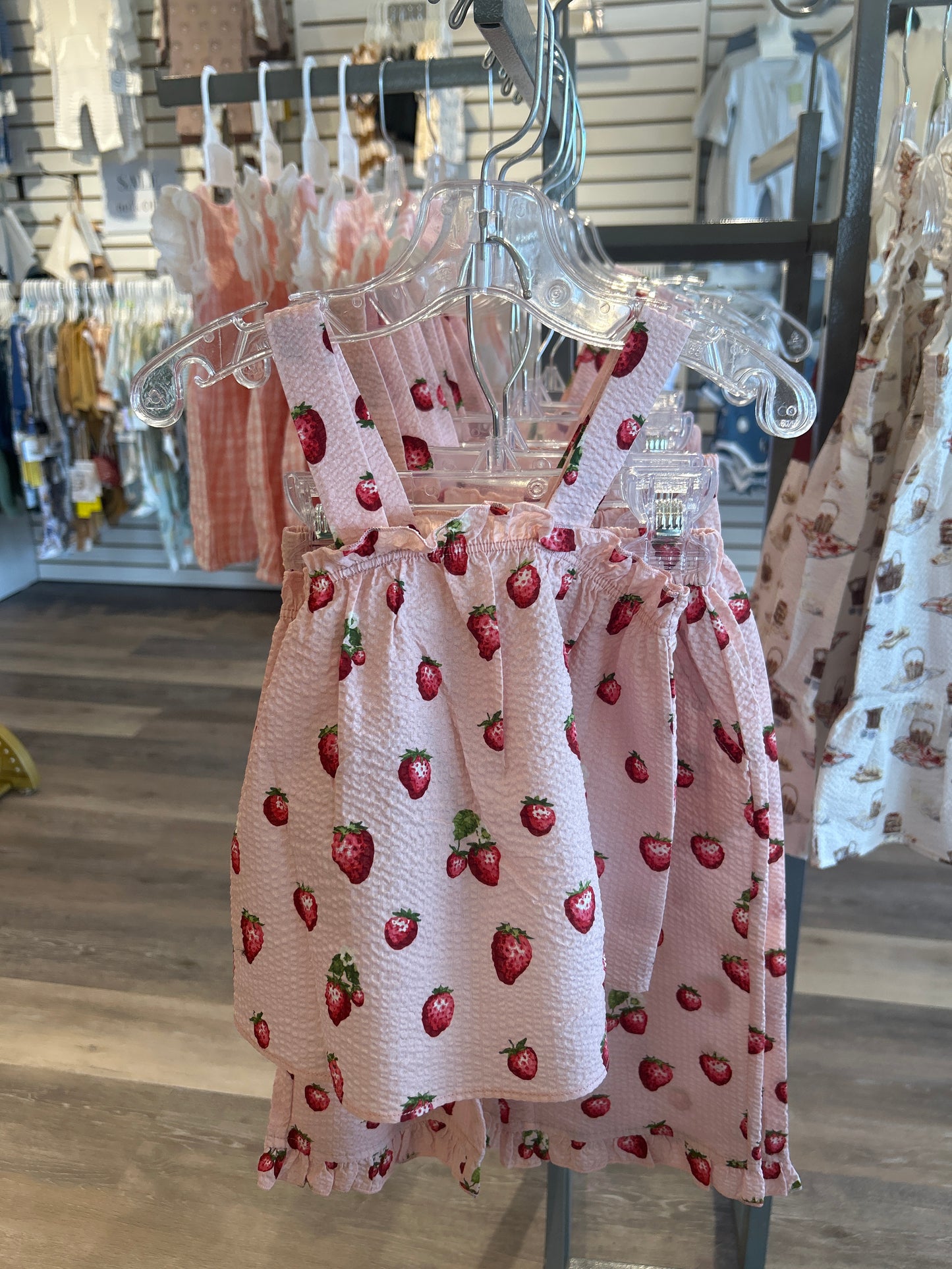 Ruffle Tank and Pant Set Strawberry