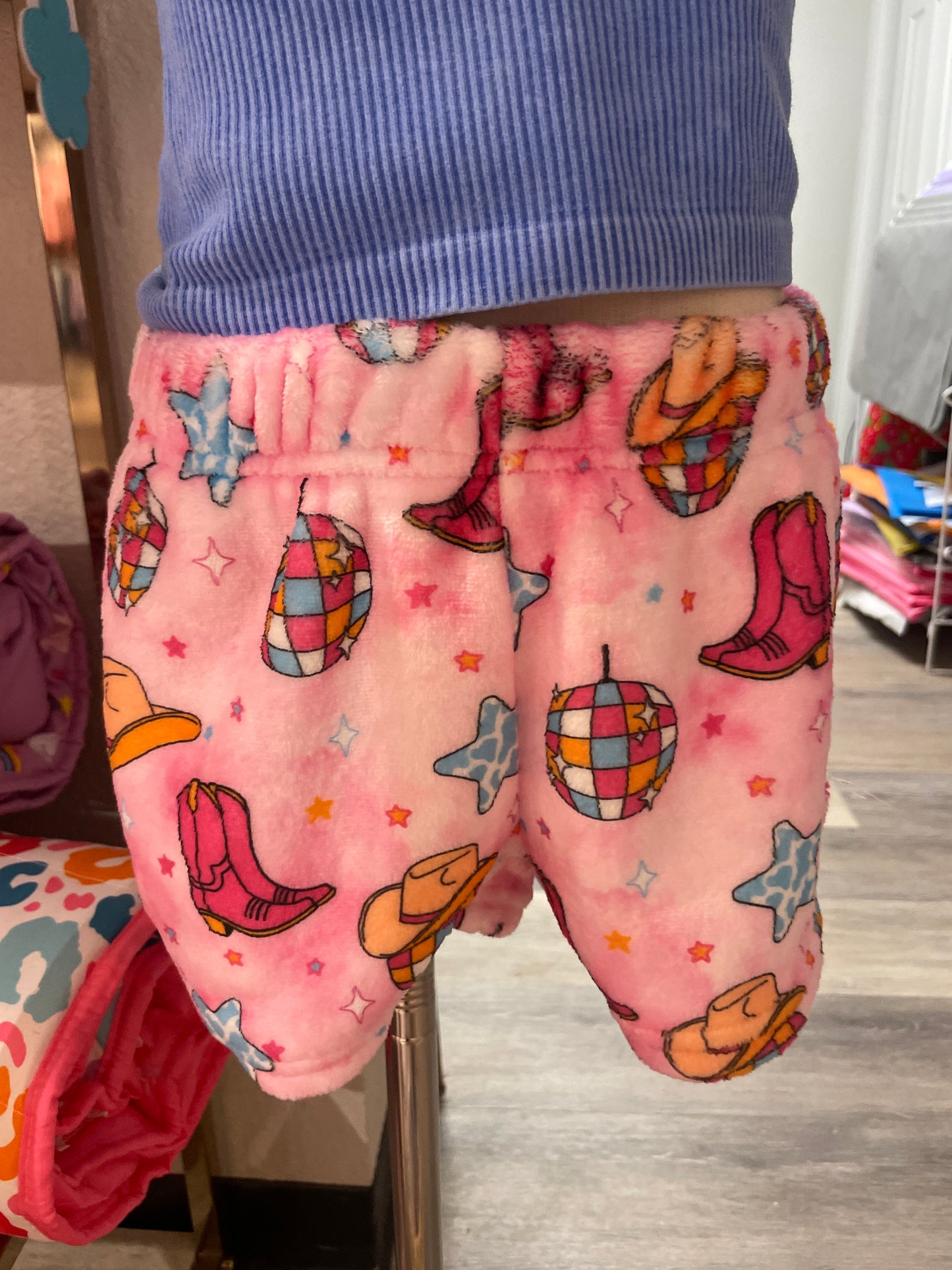DISCO COWGIRL PLUSH SHORTS