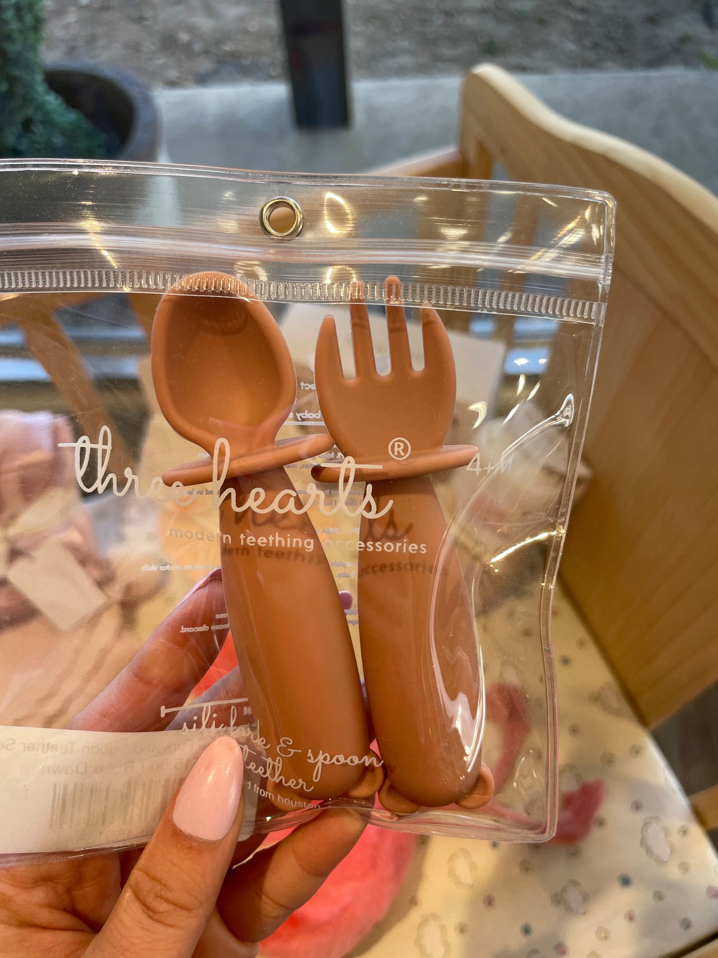 Silicone Fork and Spoon Teether Set