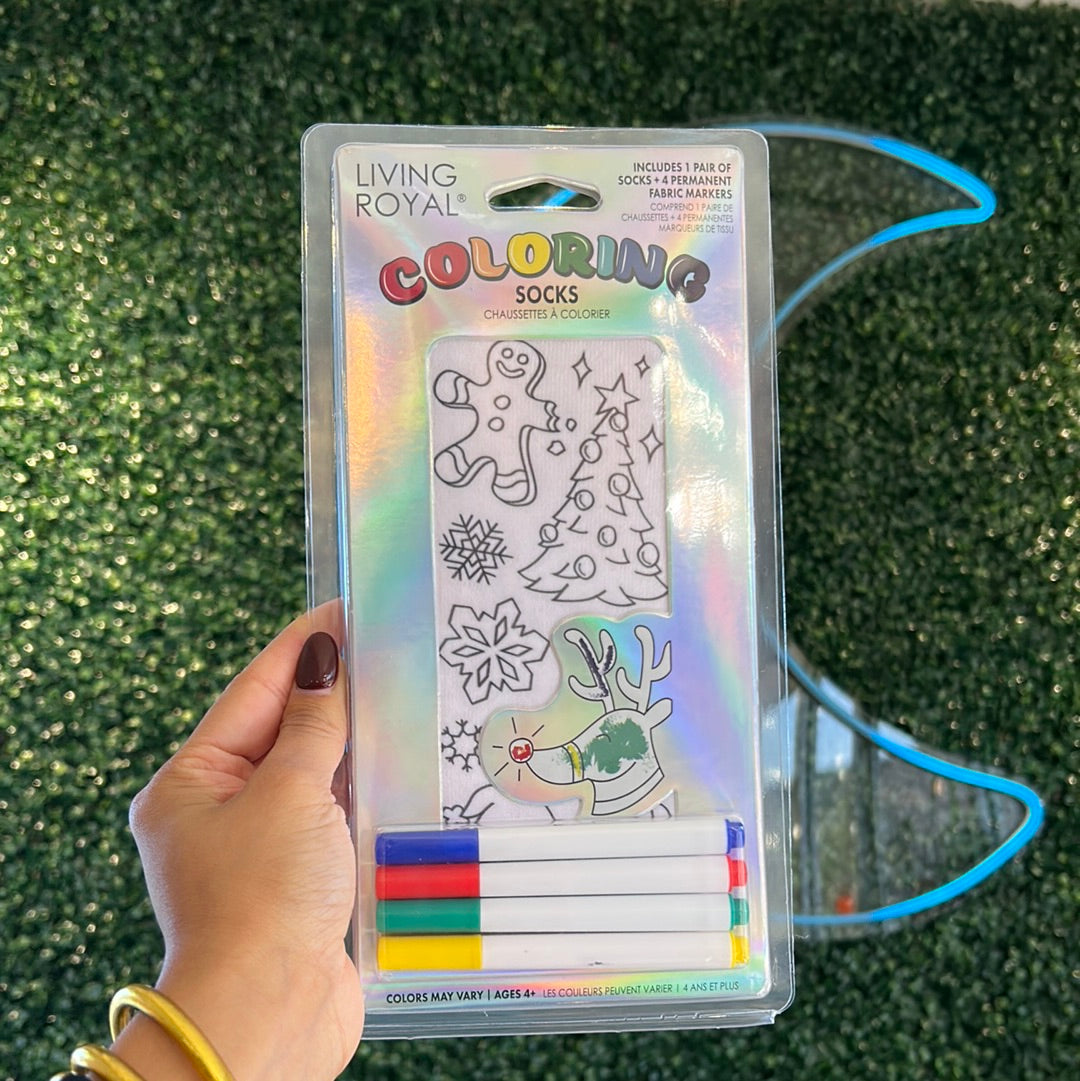 CHRISTMAS COLORING SOCKS