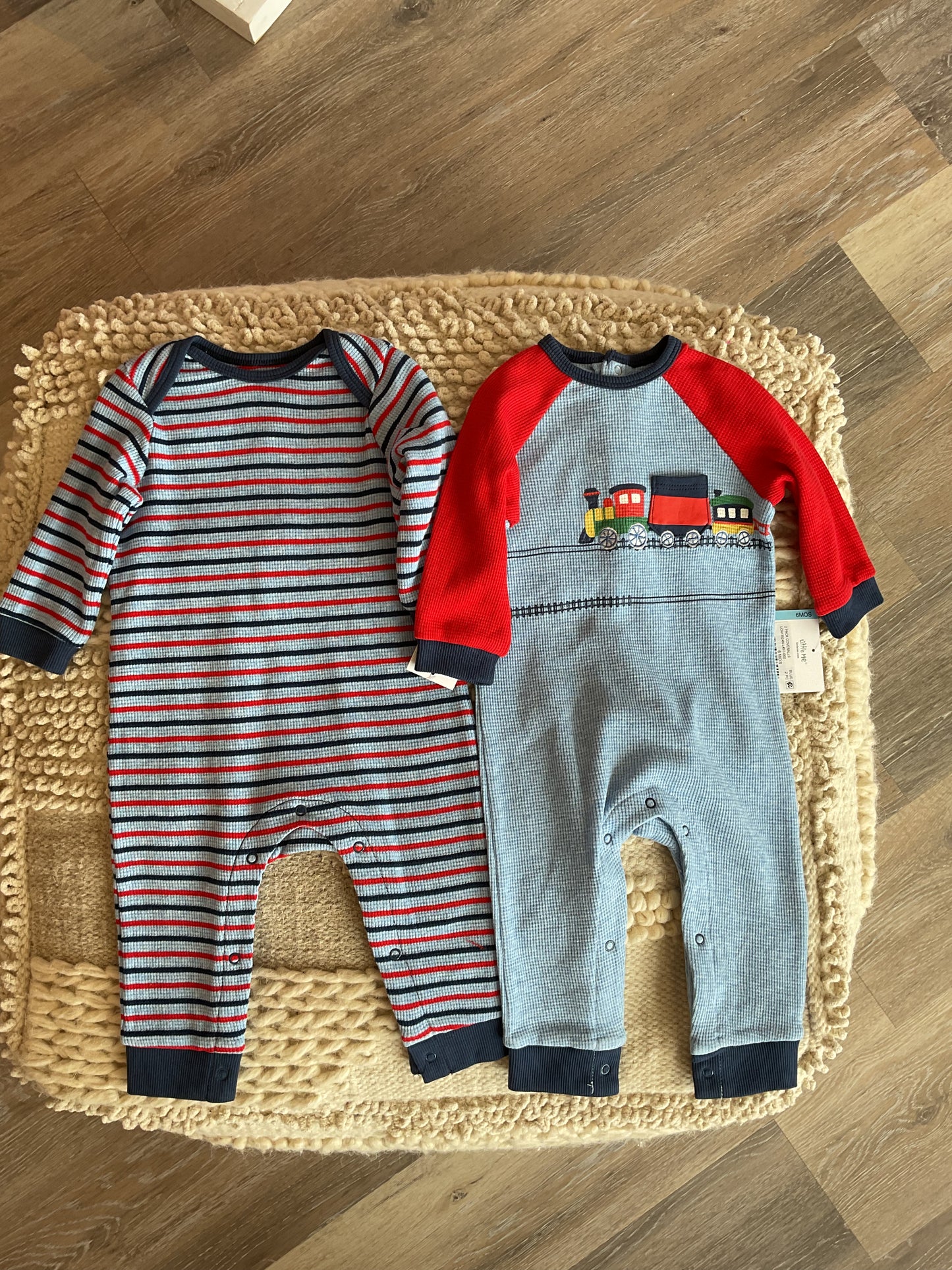 TRAIN STRIPE 2PK COVERALL