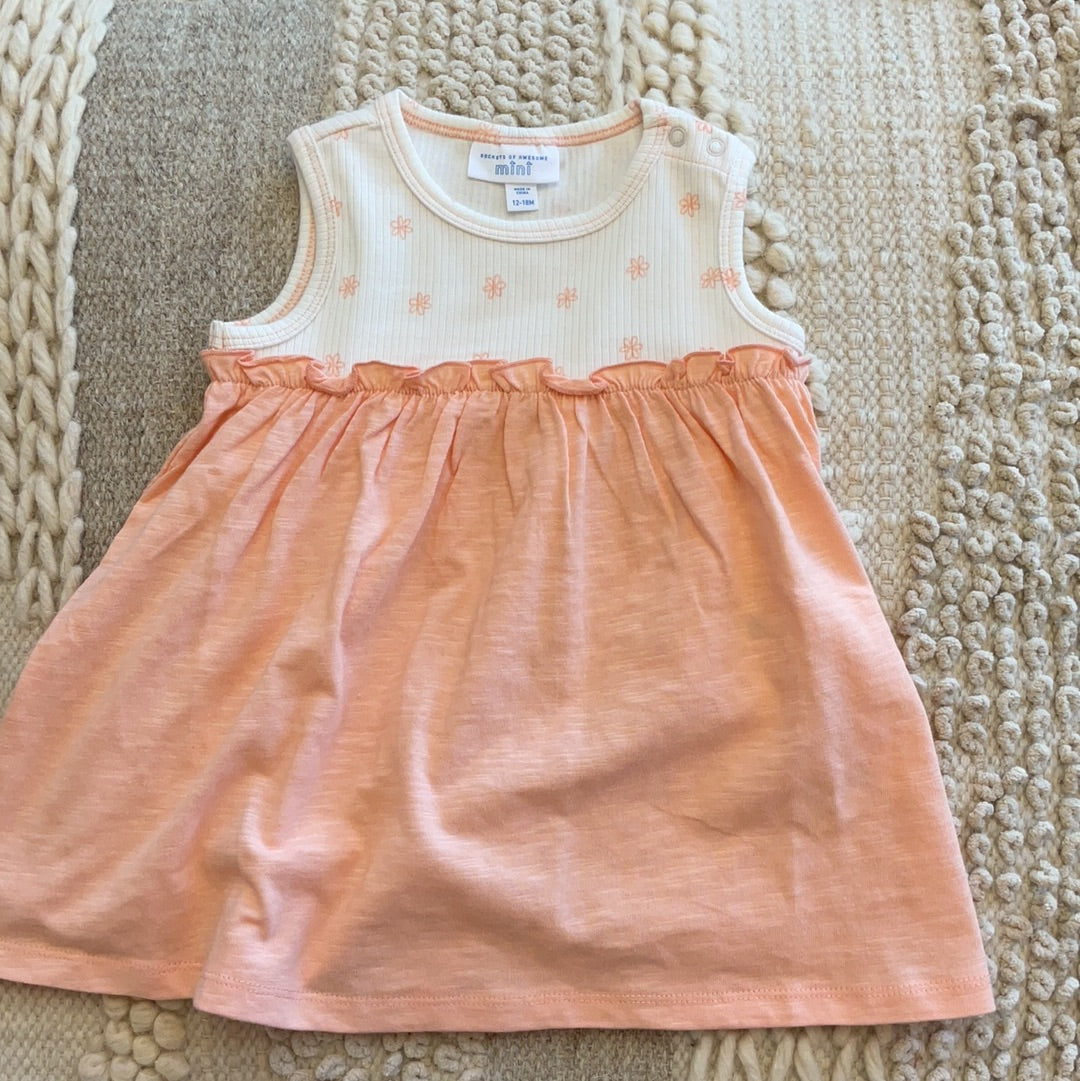 WASHED PEACH RUFFLE TANKTOP
