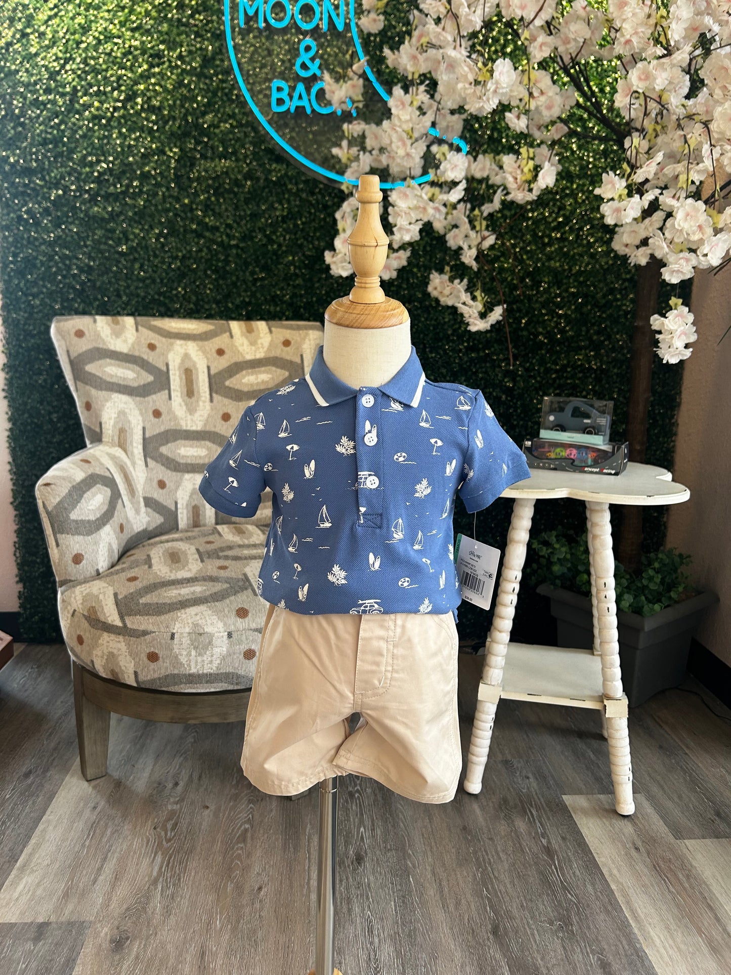 TROPICAL POLO SHORT SET