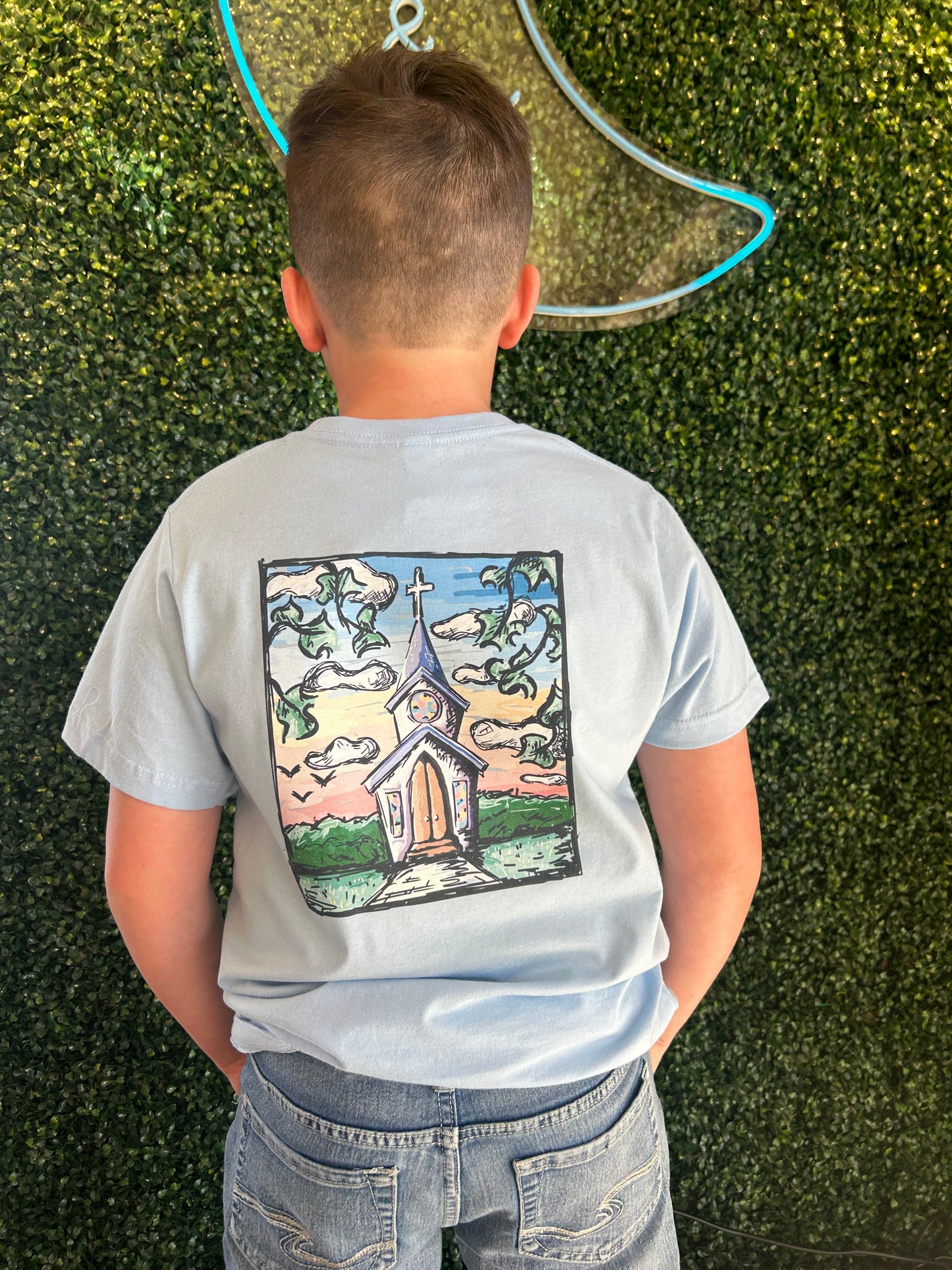 CHURCH GRAPHIC TEE FOR BOYS