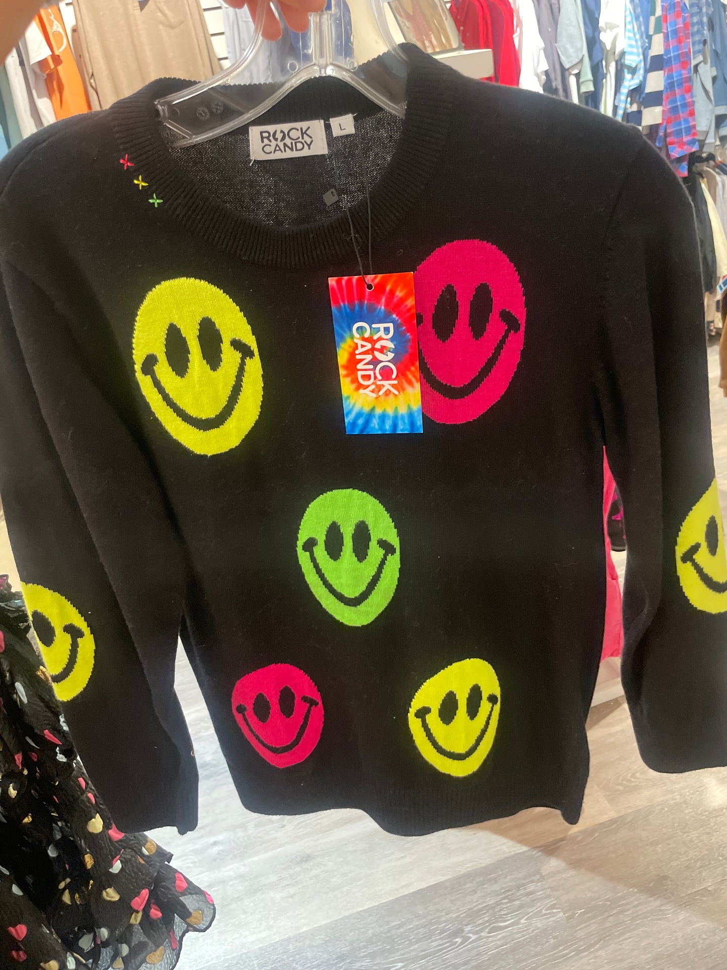 NEON SMILEY SWEATER