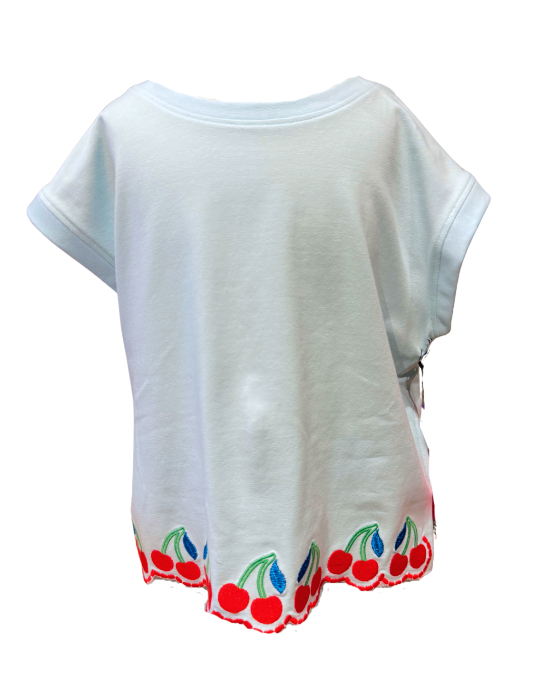 Cherry Embroidered Hem tank top