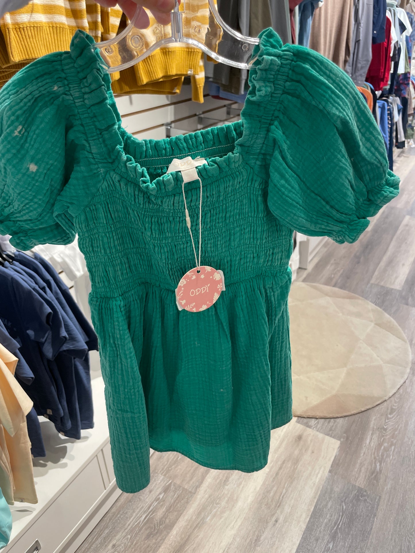 Allie washed green top