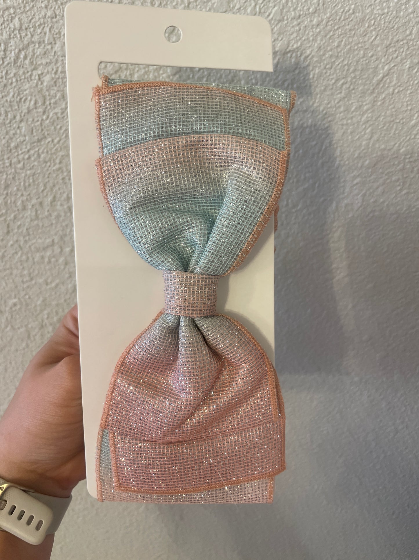 Cotton Candy Shimmer Headband Bow