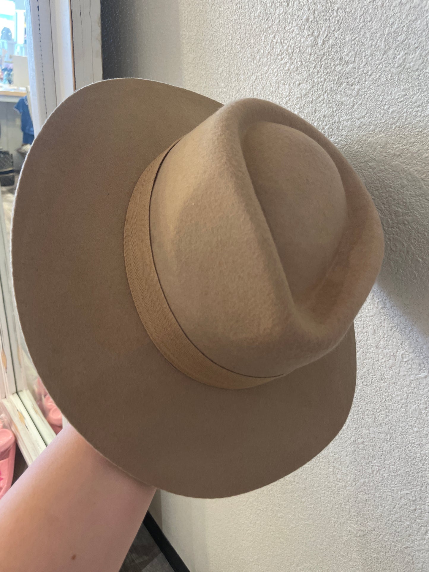 LADIES SEASIDE FEDORA HAT-TAN