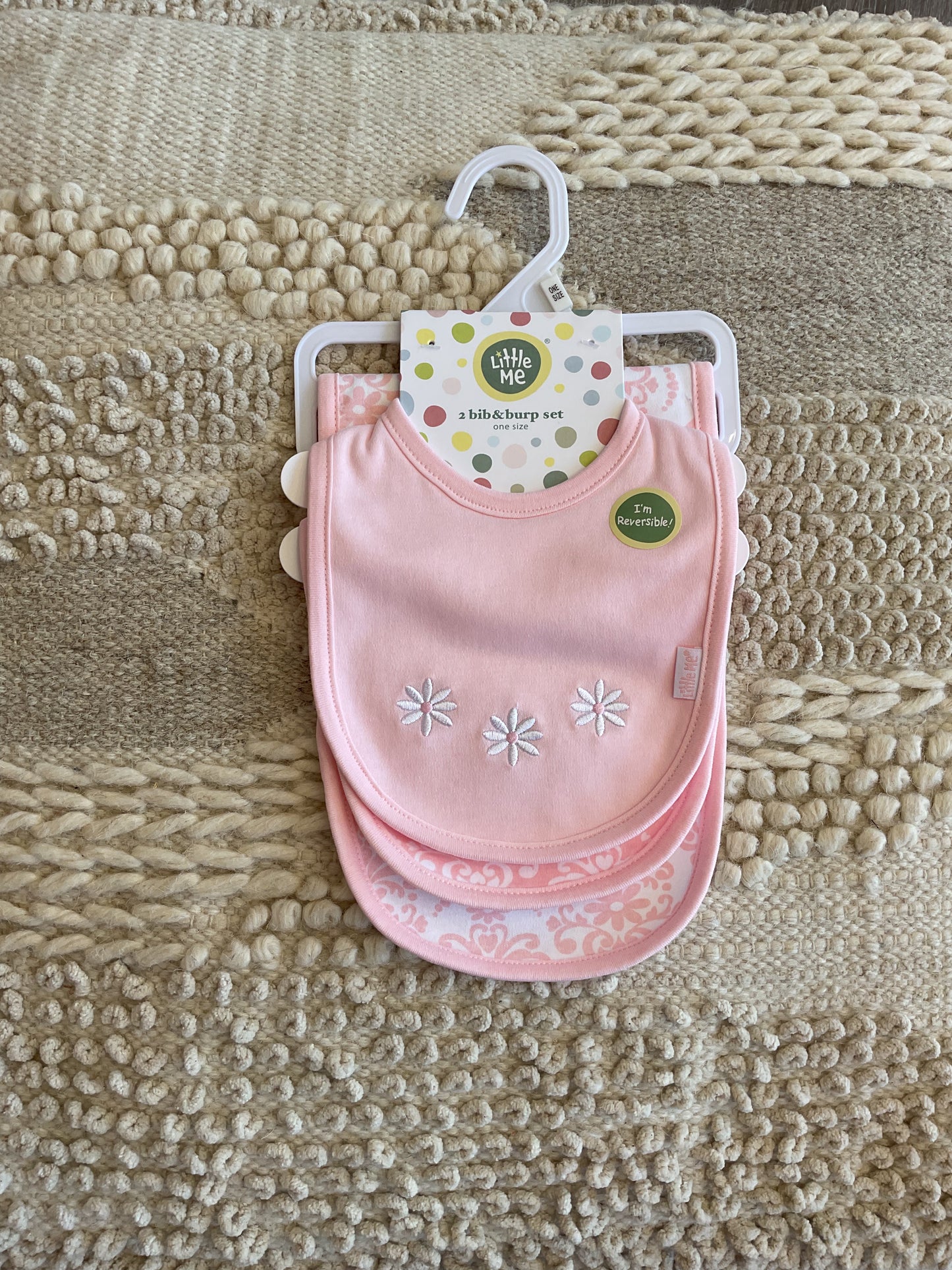 Damask Scroll Bib & Burb Set
