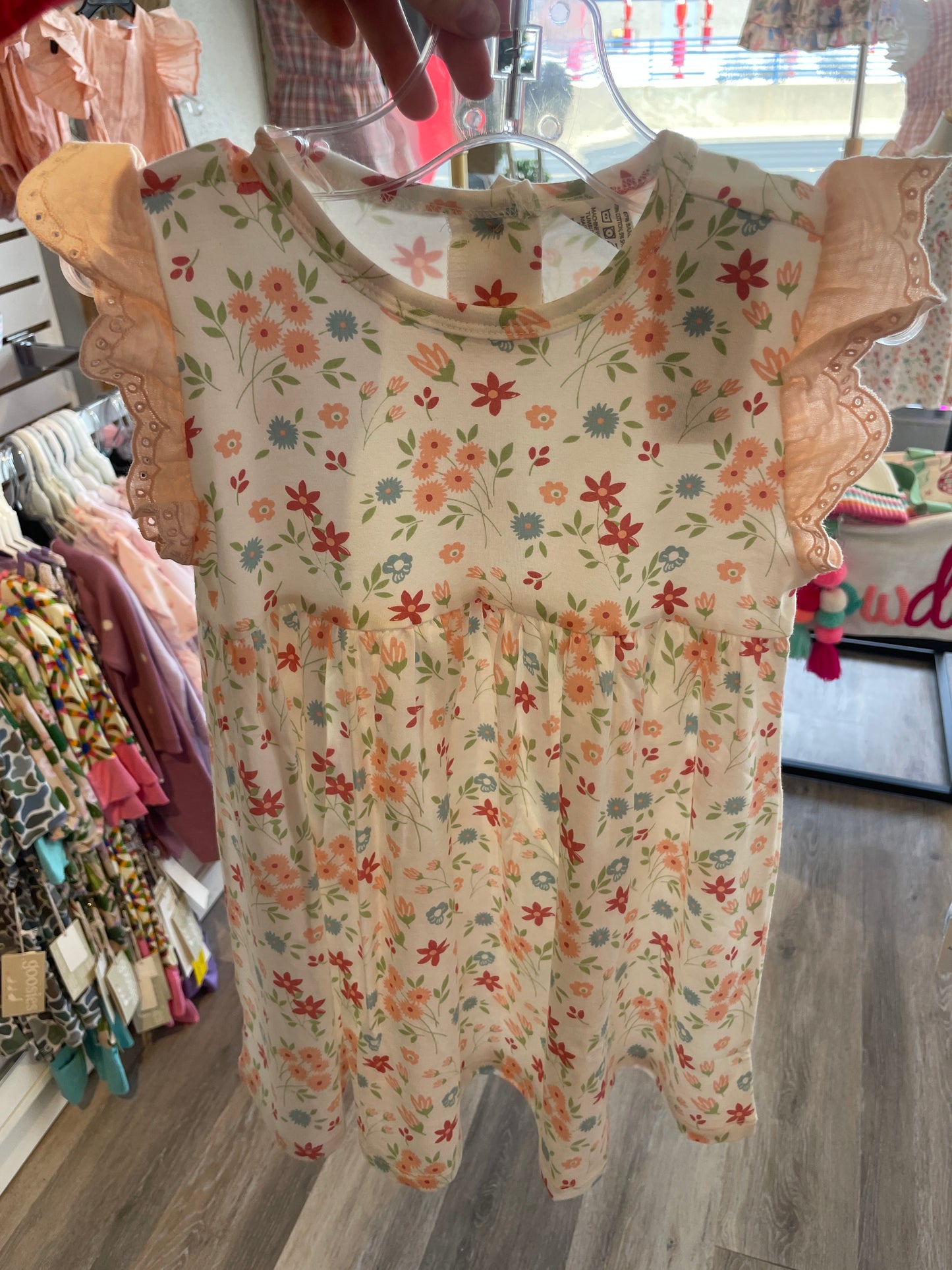 Prairie Petals Flutter Sleeve Dress